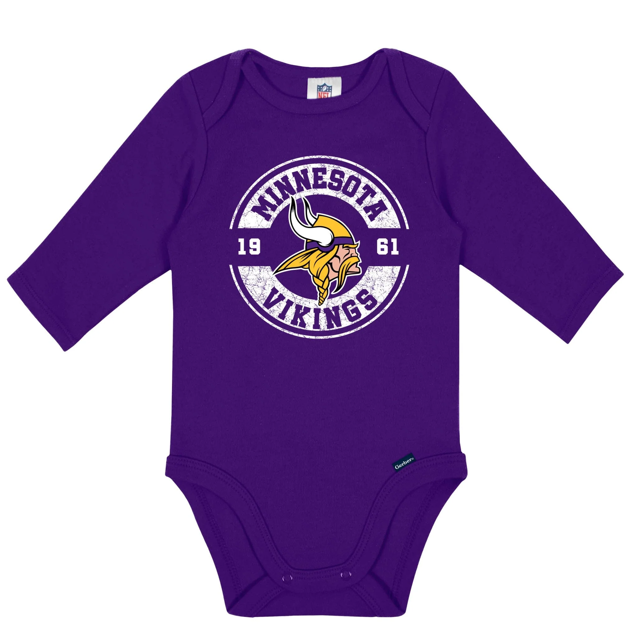 2-Pack Baby Boys Minnesota Vikings Long Sleeve Bodysuit Set - Image 3
