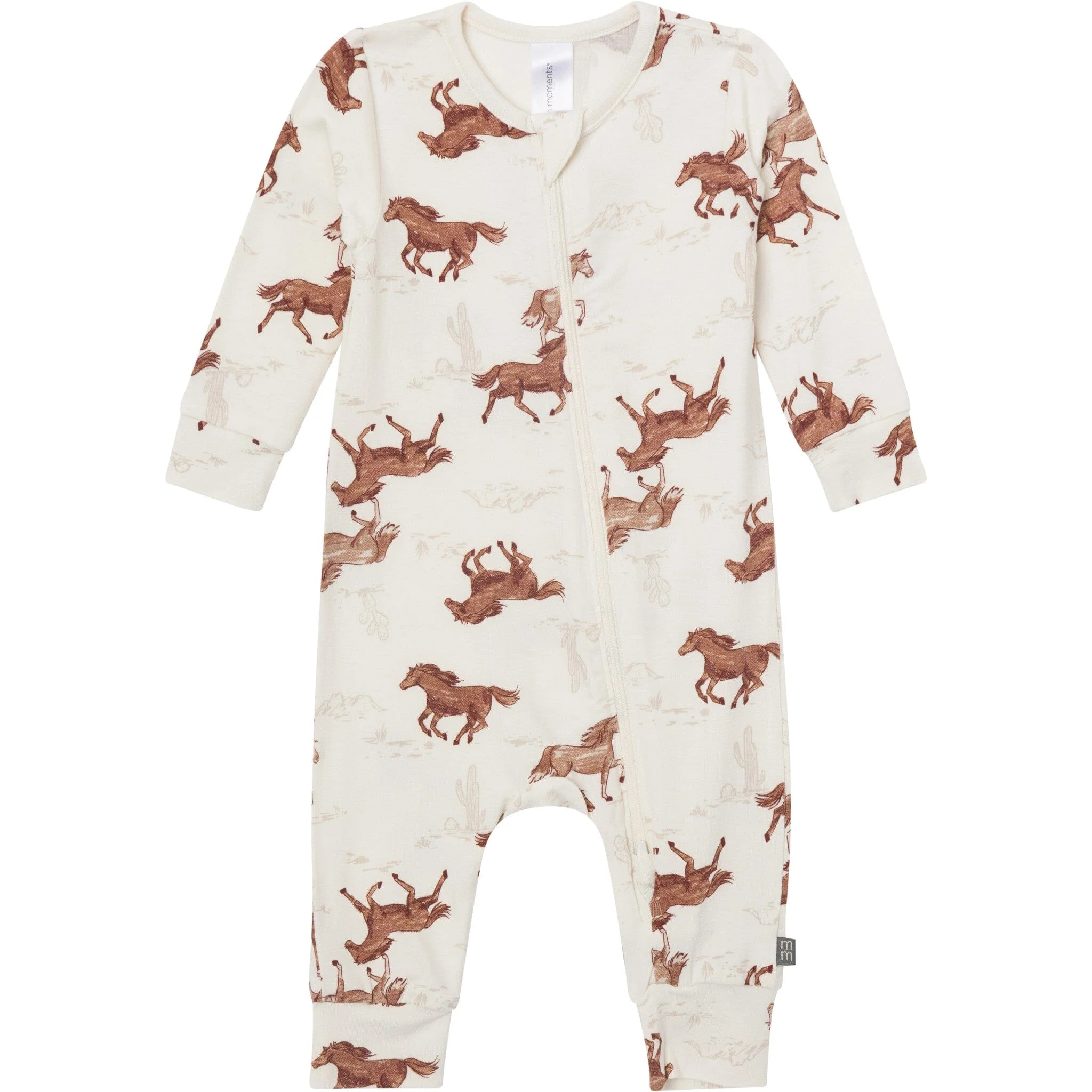 2-Pack Baby Boys Wild Horses Viscose Snug Fit Footless Pajamas - Image 2