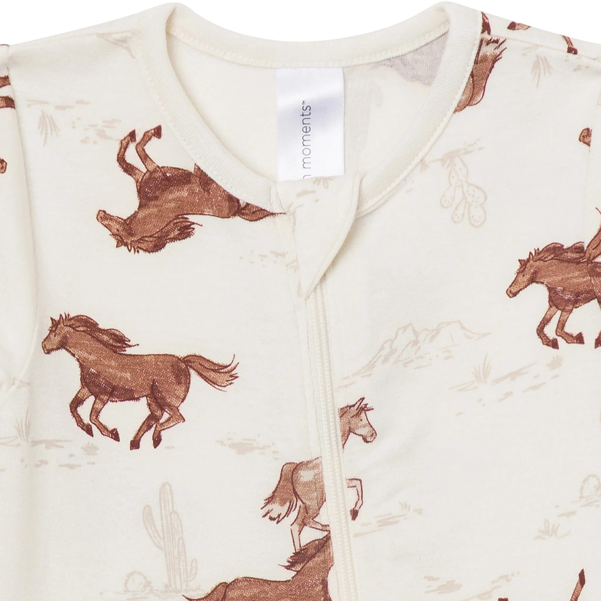 2-Pack Baby Boys Wild Horses Viscose Snug Fit Footless Pajamas - Image 3
