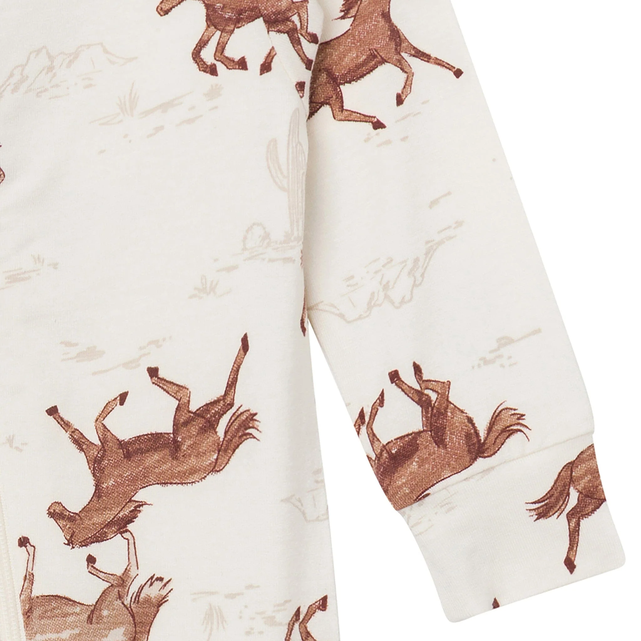 2-Pack Baby Boys Wild Horses Viscose Snug Fit Footless Pajamas - Image 4