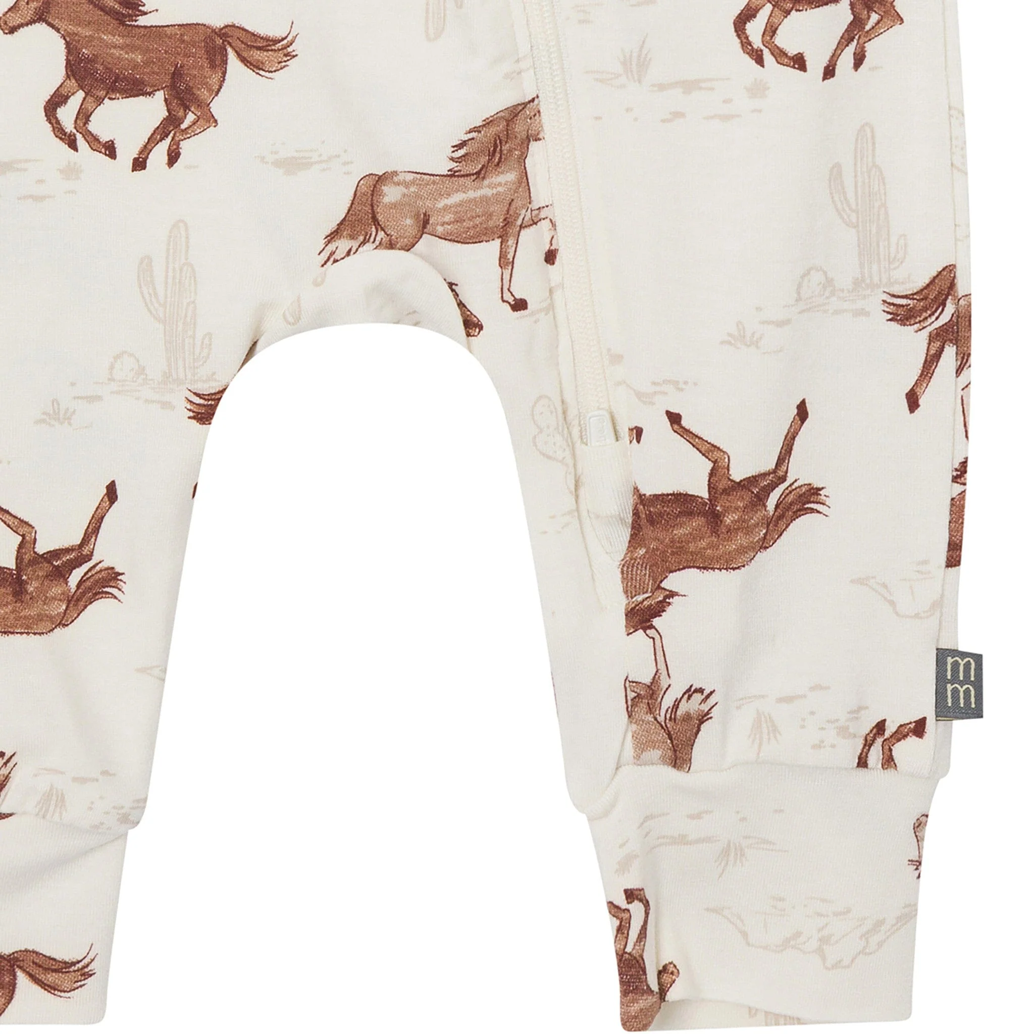 2-Pack Baby Boys Wild Horses Viscose Snug Fit Footless Pajamas - Image 5