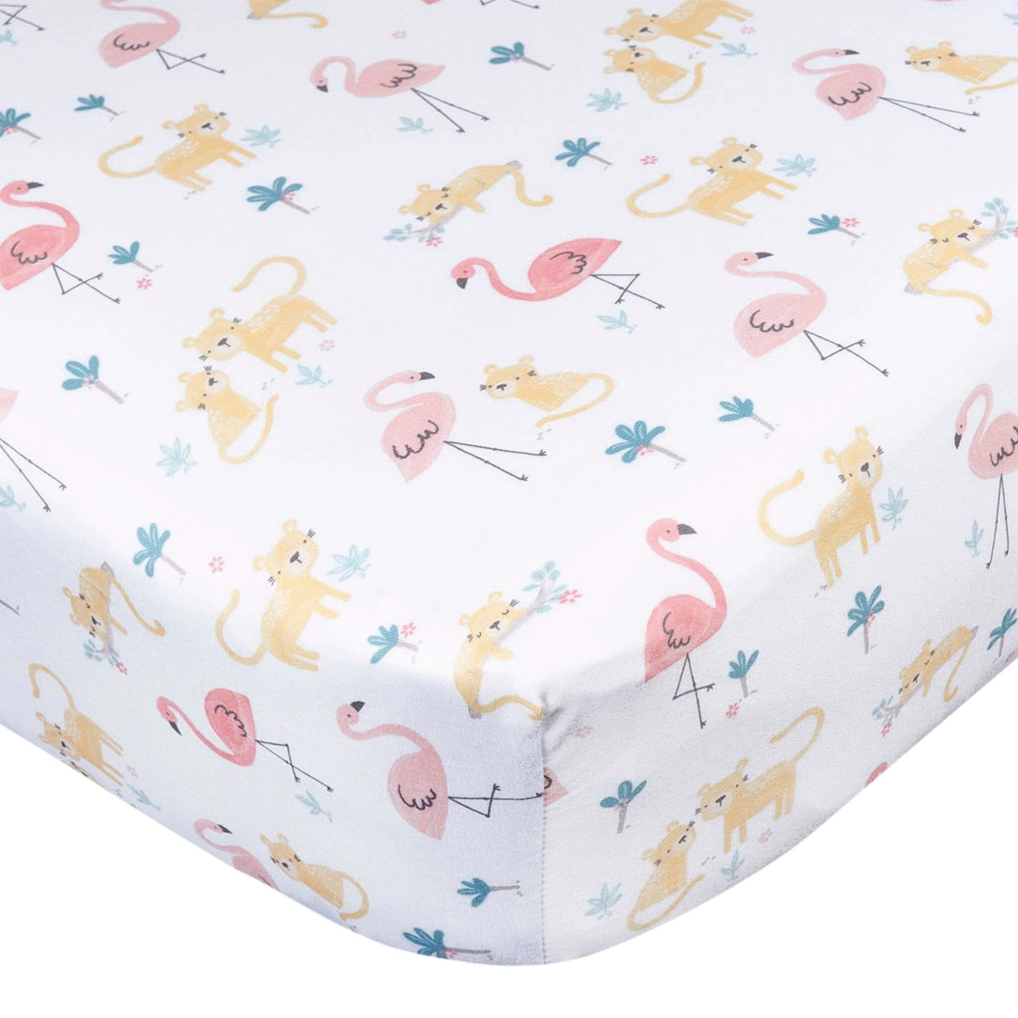 2-Pack Baby Girls Animal Geo Crib Sheet - Image 2