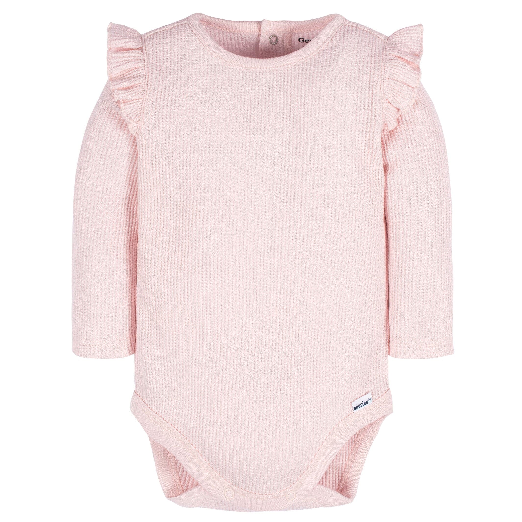 2-Pack Baby Girls Pink & Gray Long Sleeve Onesies® Bodysuits - Image 2