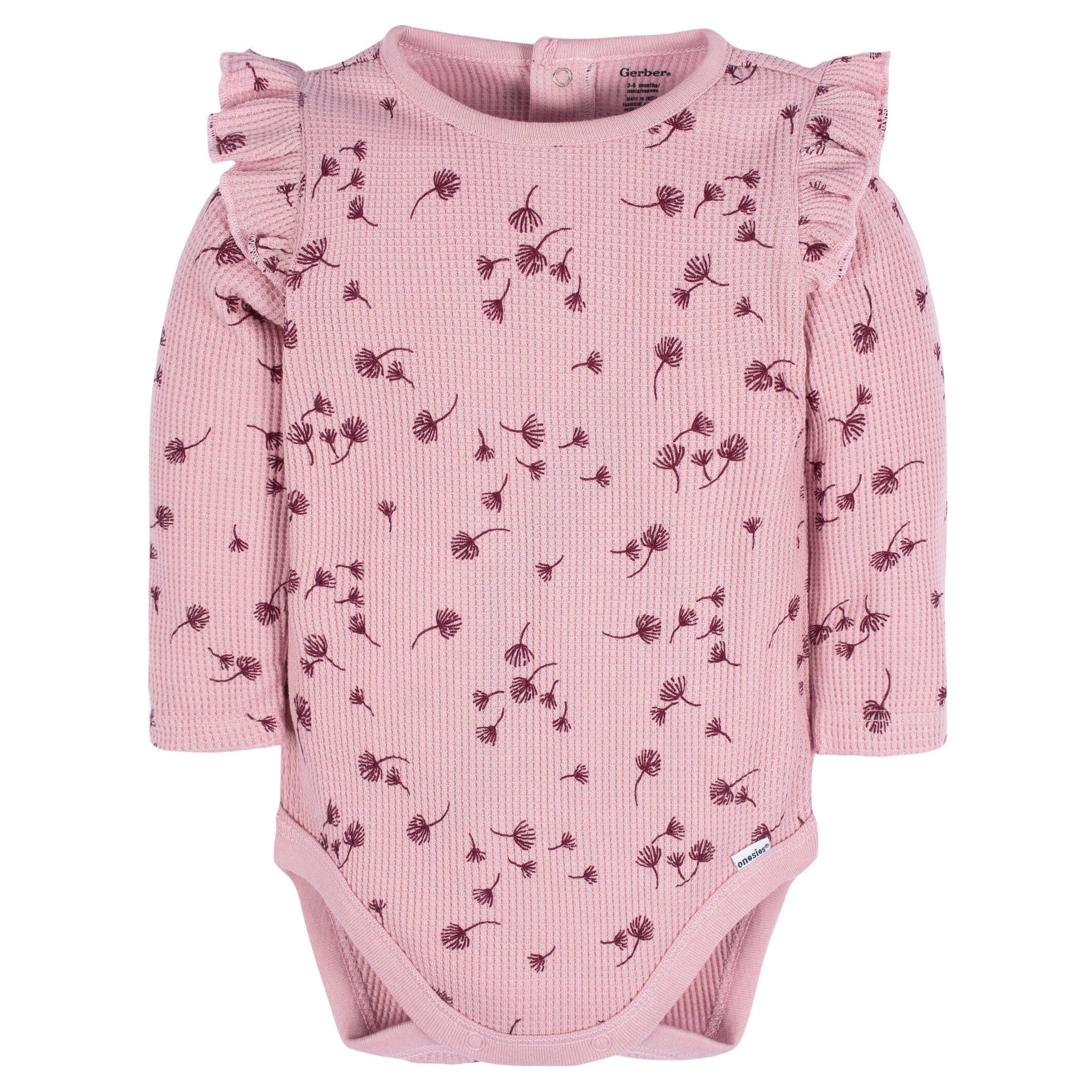 2-Pack Baby Girls Dandelions Long Sleeve Onesies® Bodysuits - Image 2