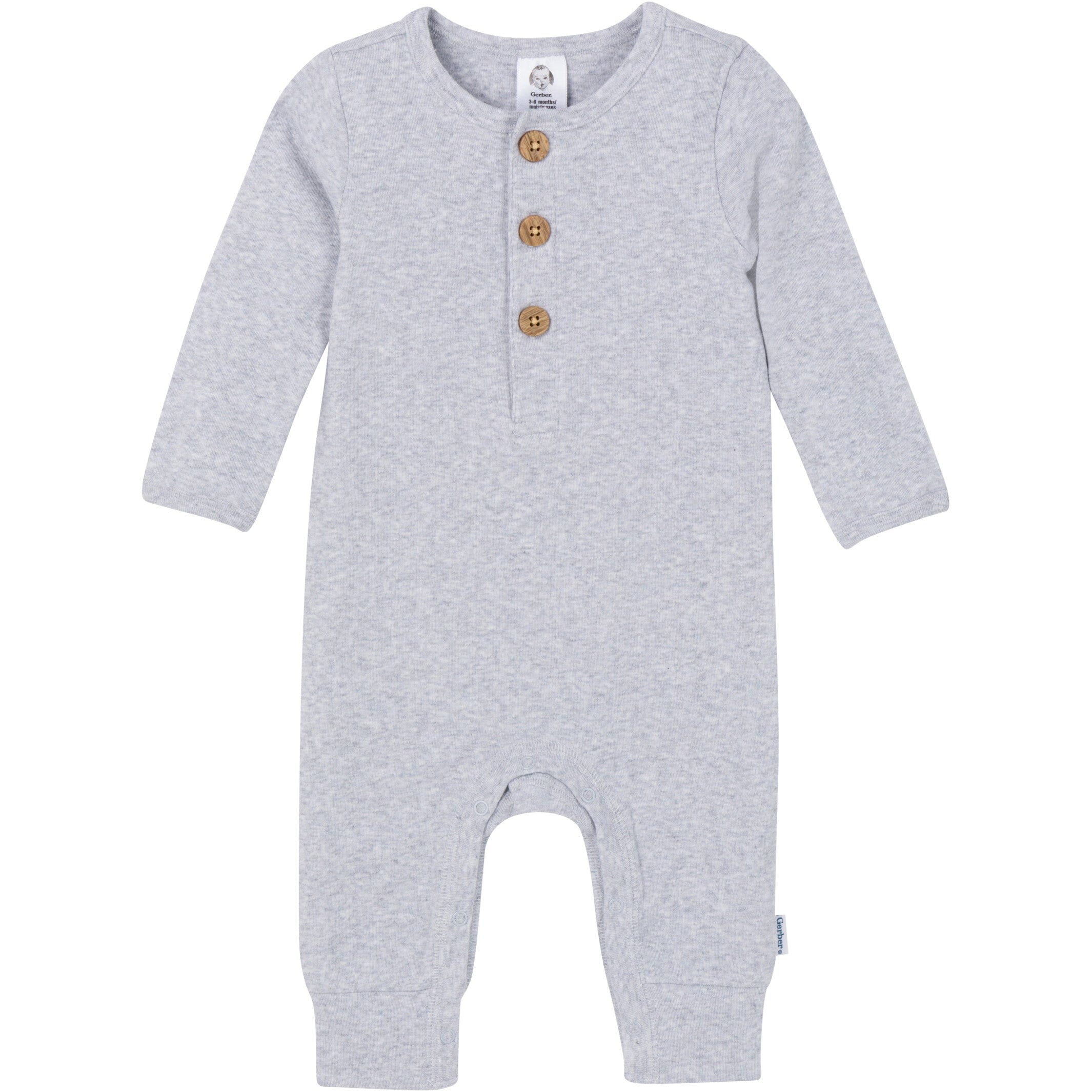 2-Pack Baby Girls Floral & Gray Rompers - Image 2
