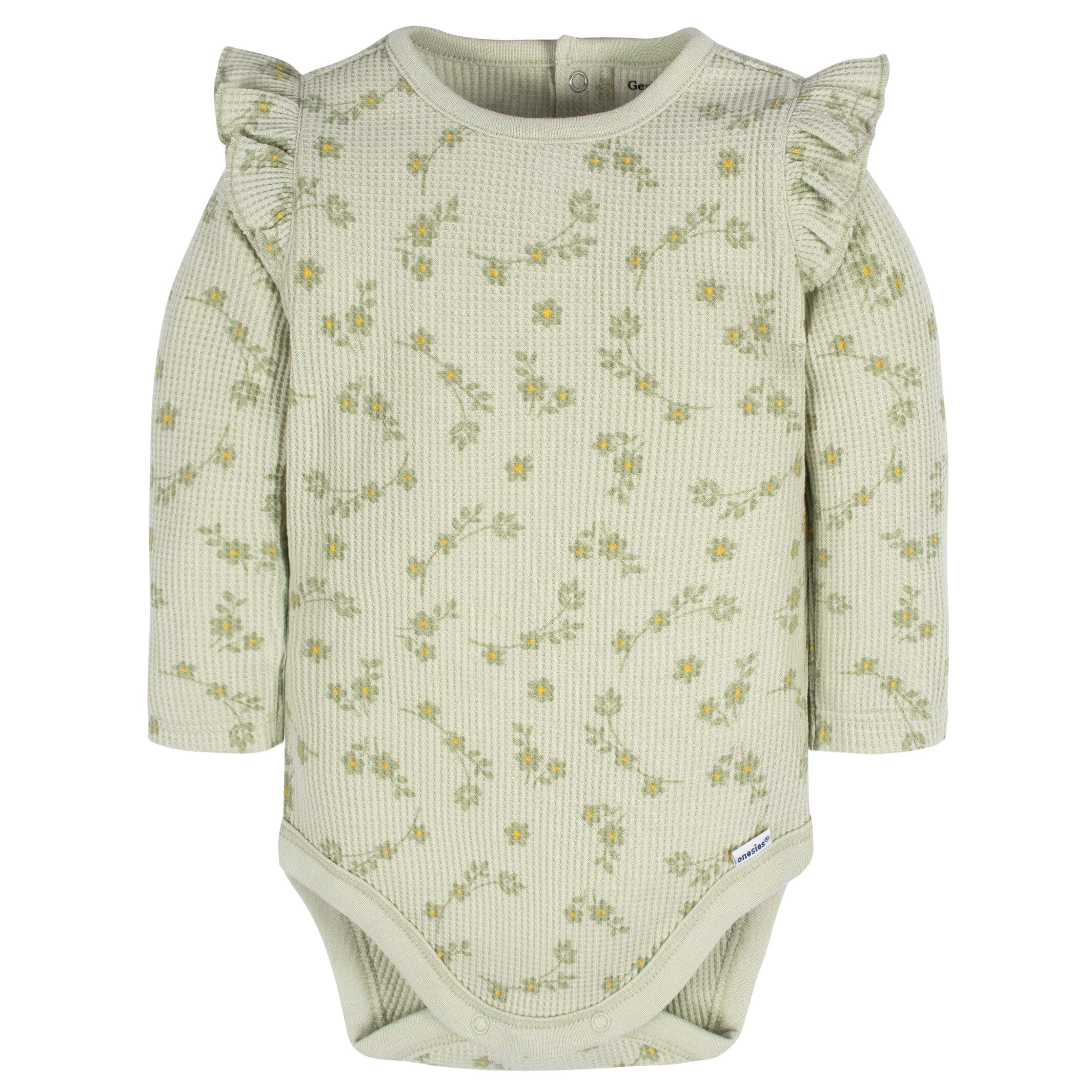 2-Pack Baby Girls Flower Toss Long Sleeve Onesies® Bodysuits - Image 4
