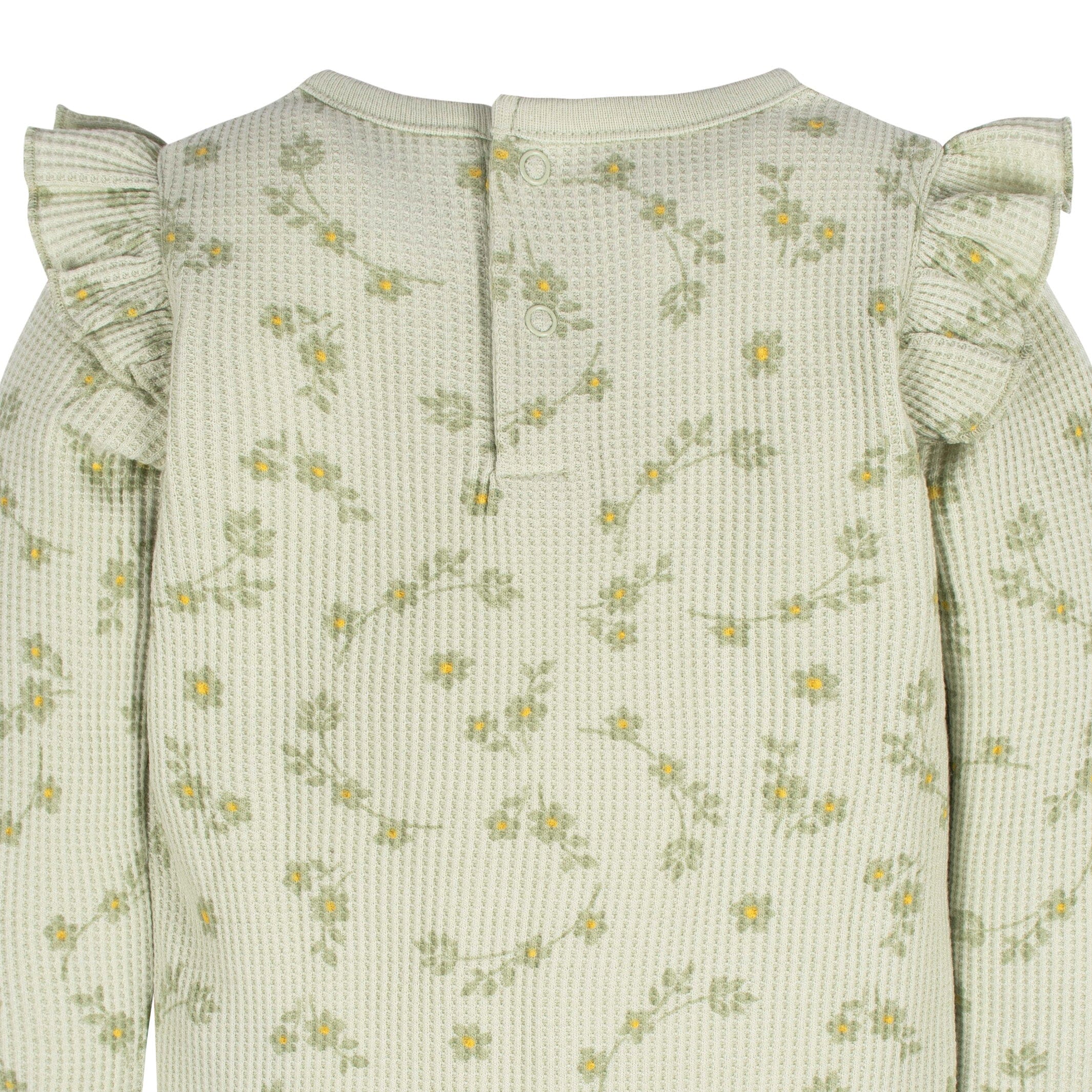 2-Pack Baby Girls Flower Toss Long Sleeve Onesies® Bodysuits - Image 5