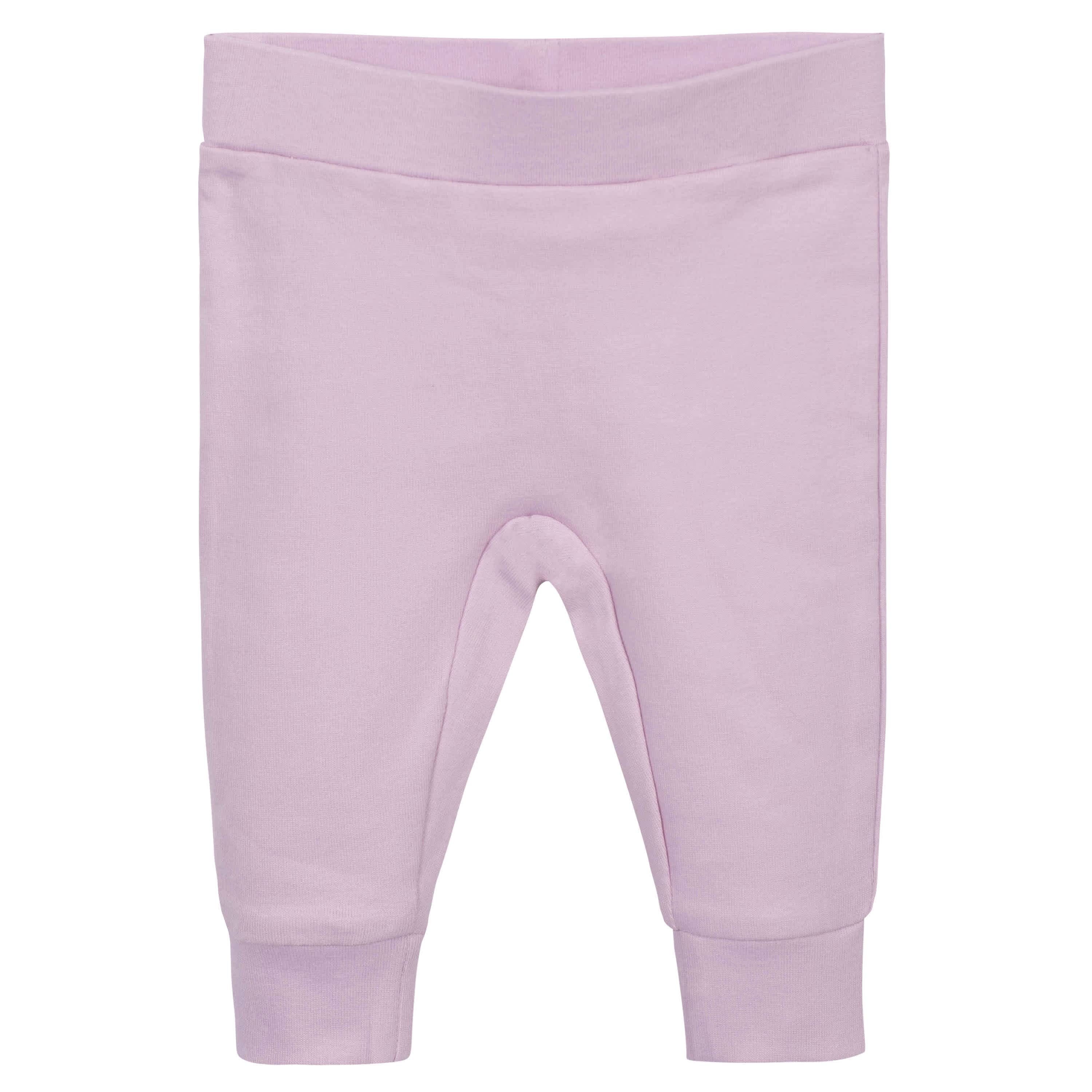 2-Pack Baby Girls Comfy Stretch Purple Pants - Image 4