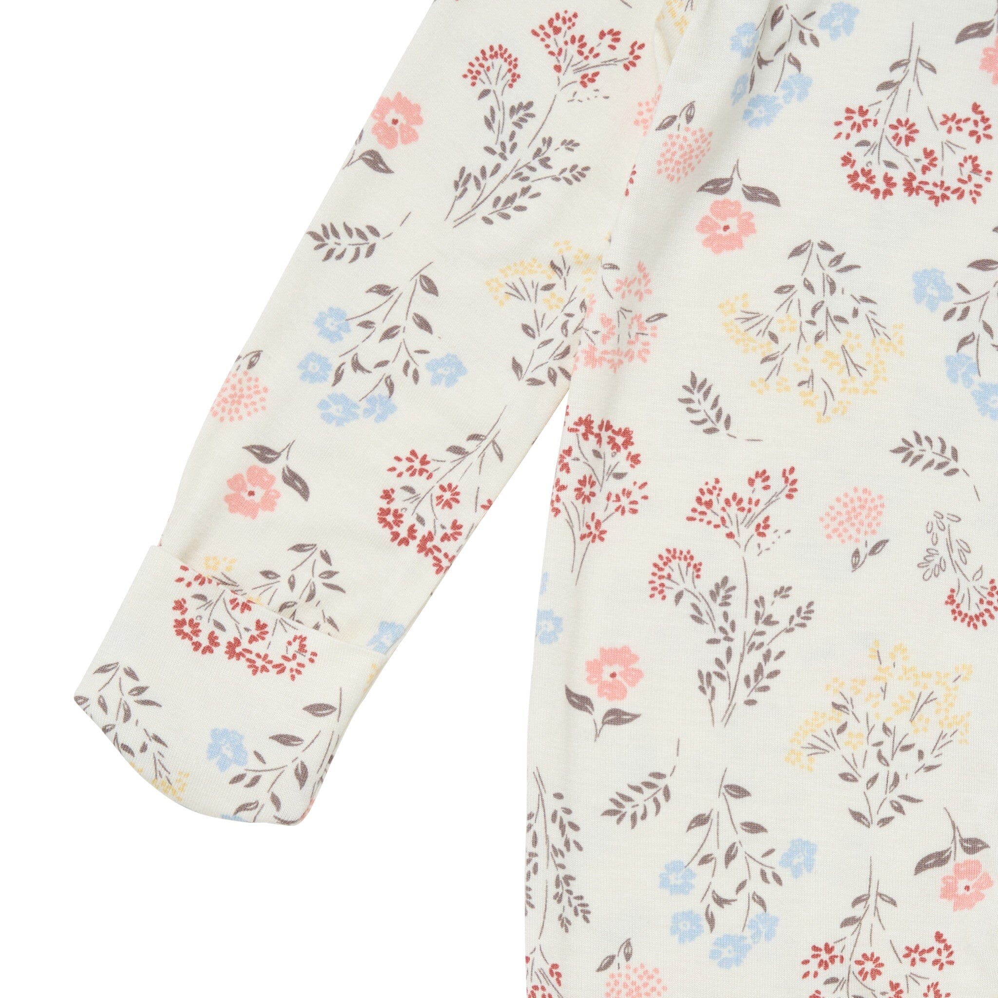 2-Pack Baby Girls Ivory Wildflower Sleep 'N Plays With Mitten Cuffs - Image 4