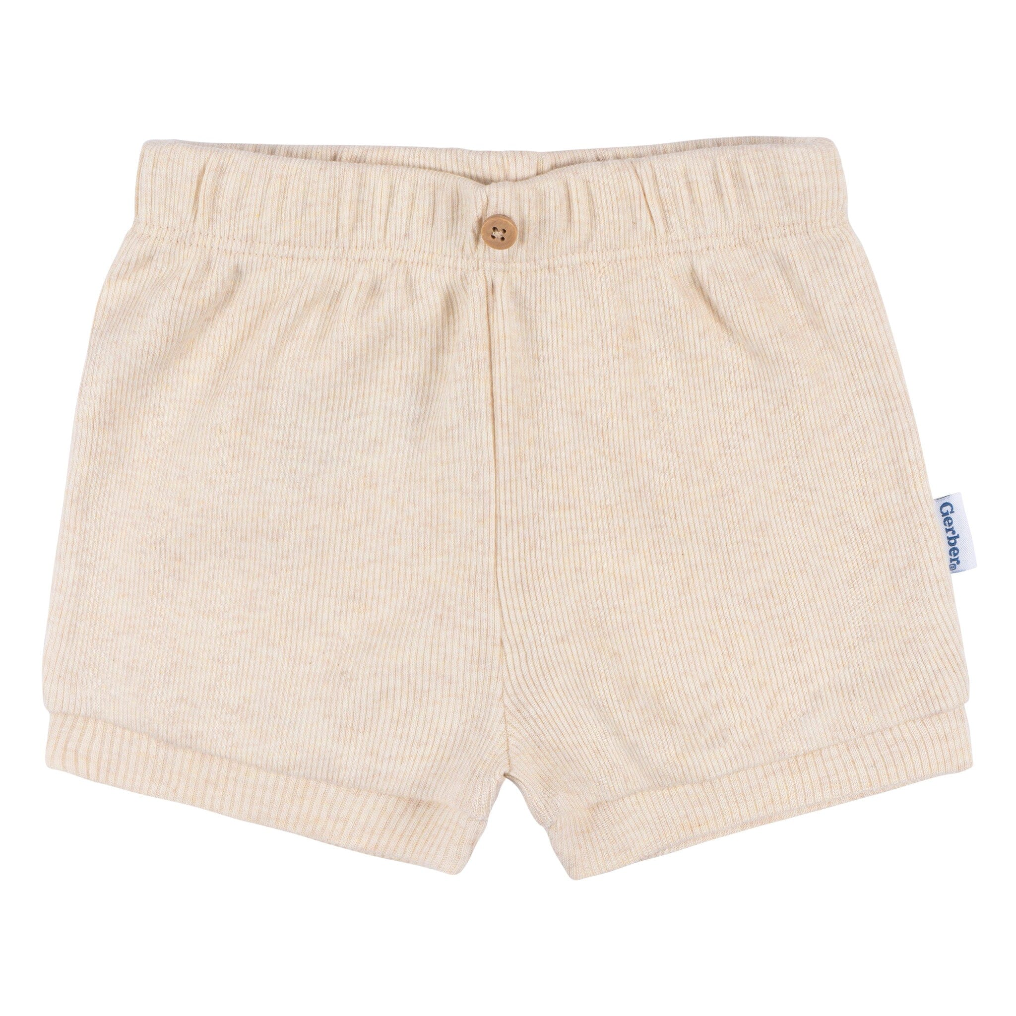 2-Piece Baby Girls Light Oatmeal Heather Bodysuit and Shorts Set - Image 8