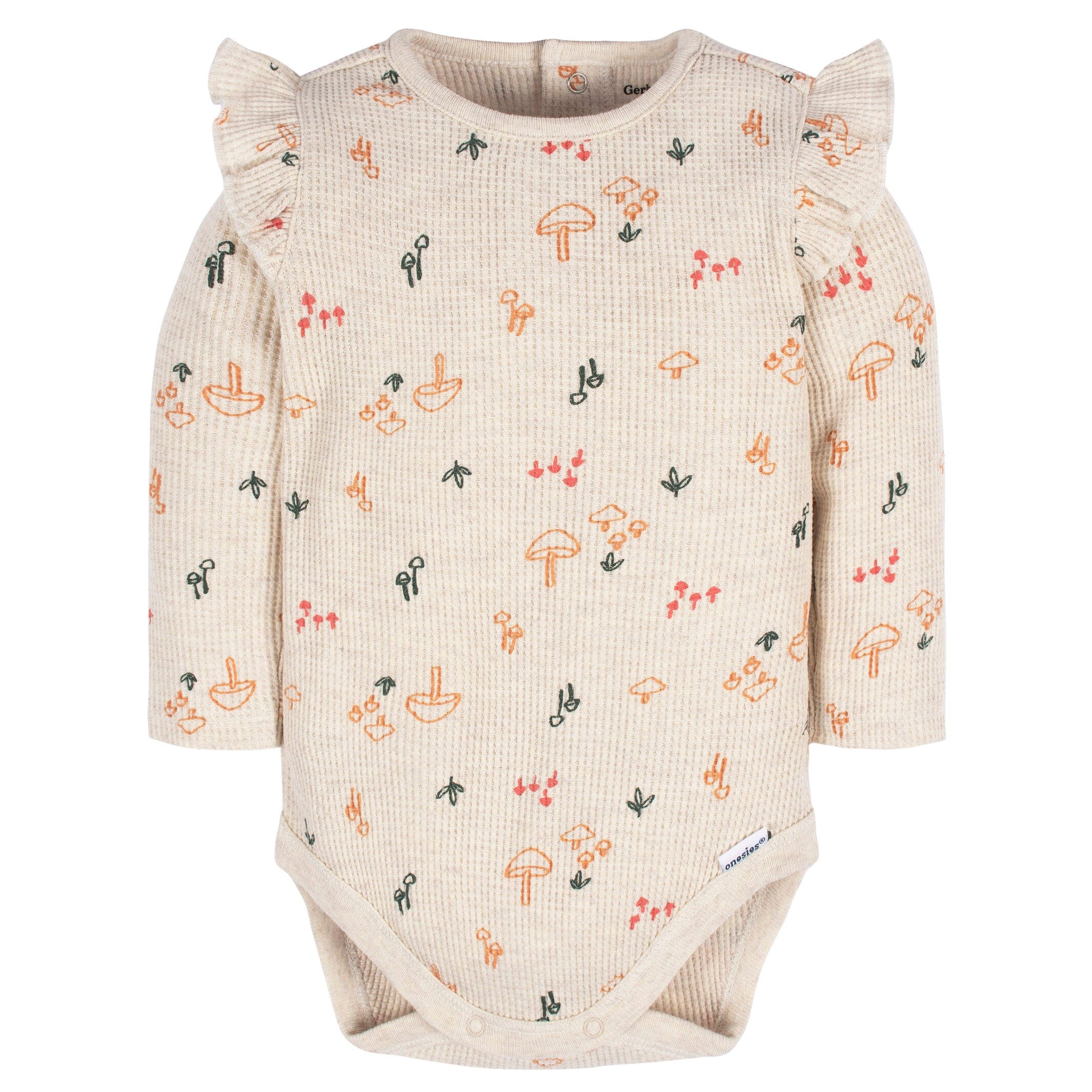 2-Pack Baby Girls Mushrooms Long Sleeve Onesies® Bodysuits - Image 3