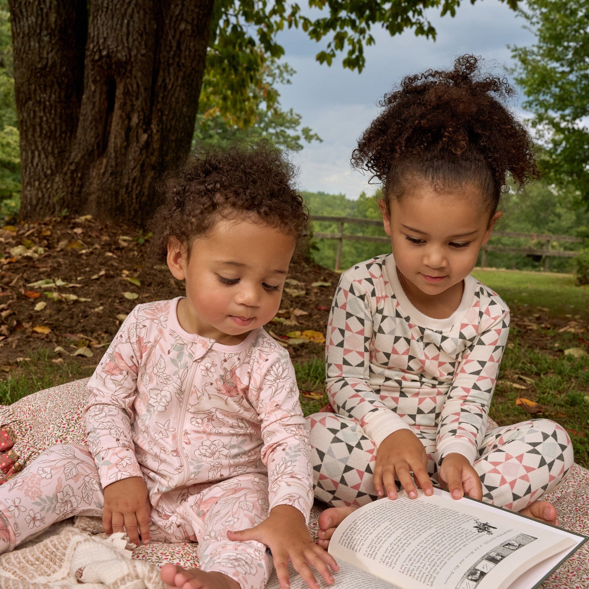 2-Pack Baby Girls Horses Zip Front Viscose Rompers - Image 2