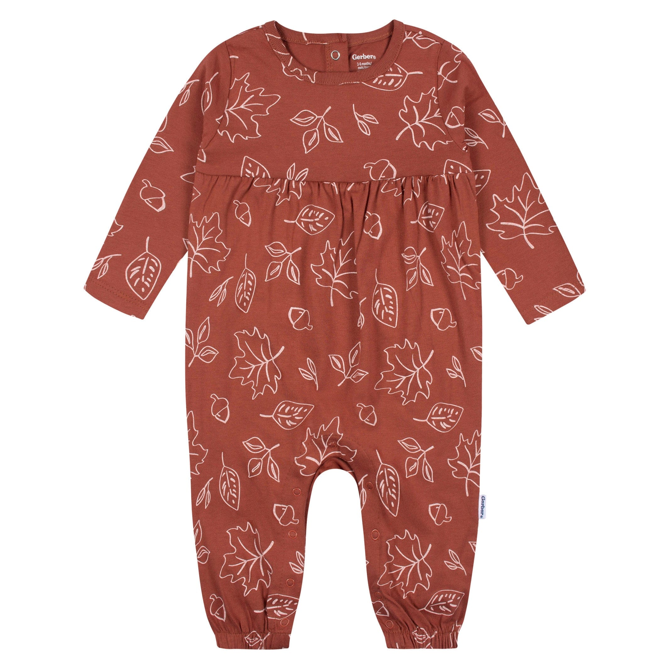 2-Pack Baby Girls Pink Leaves Rompers - Image 6