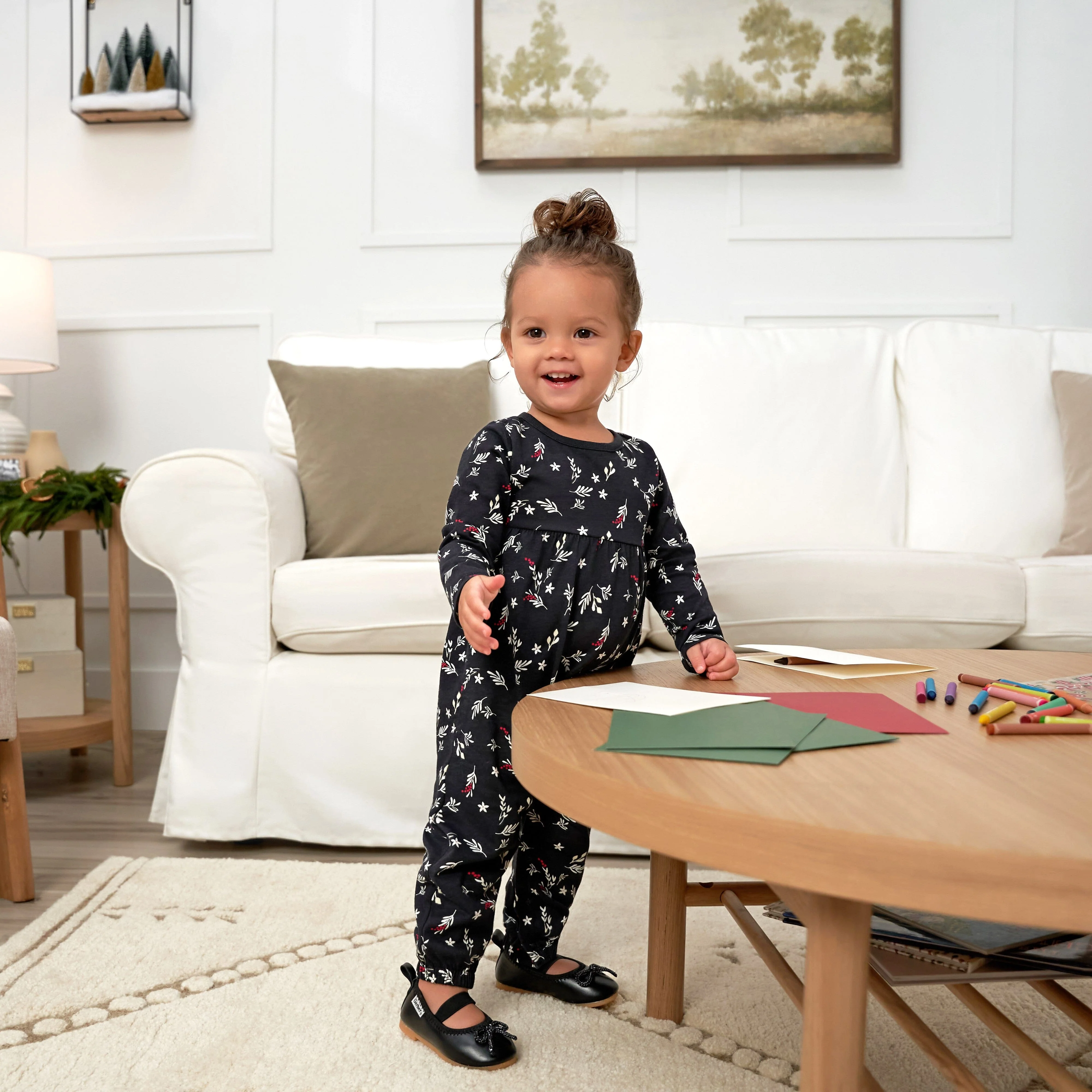 2-Pack Baby Girls Wish & Leaves Rompers - Image 2