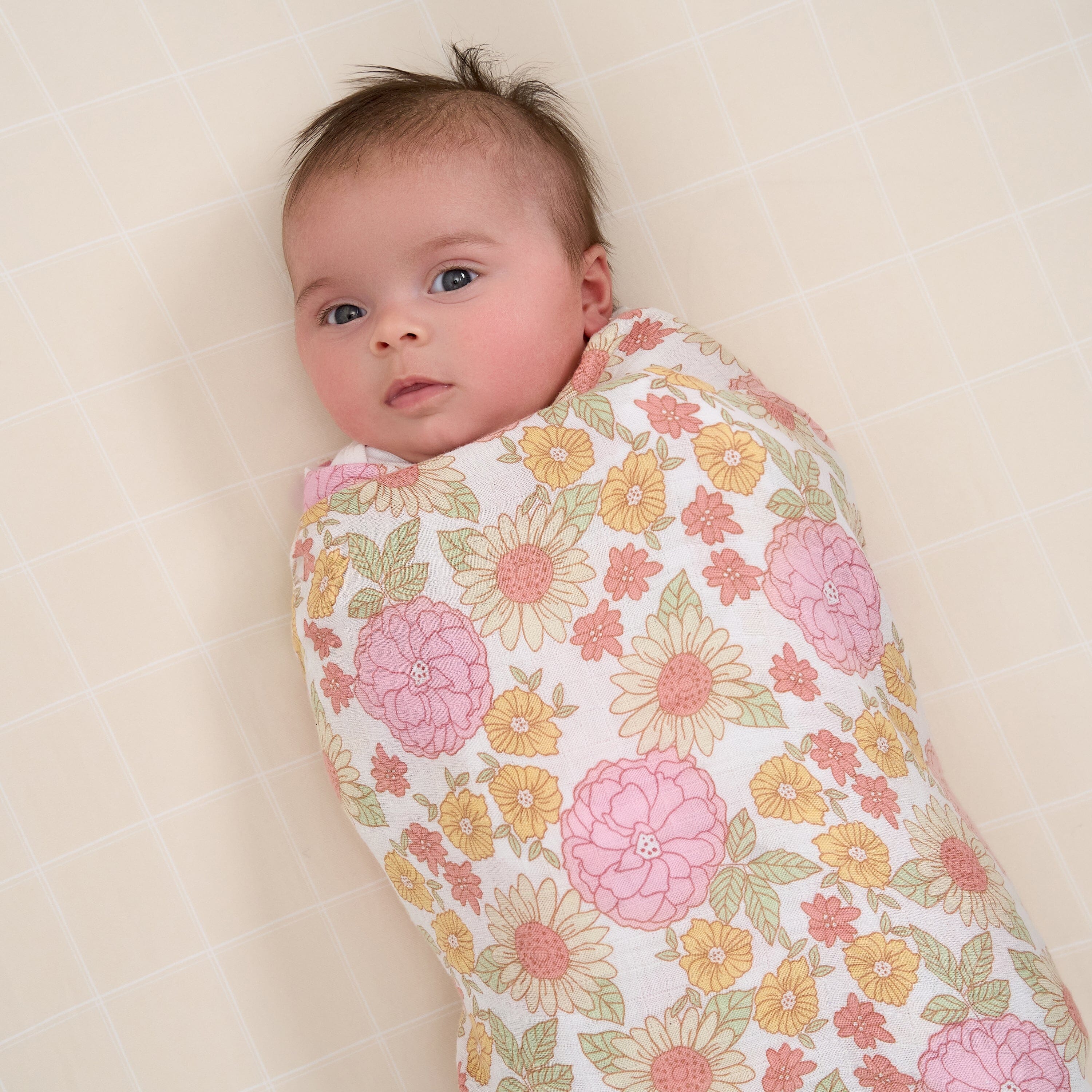 2-Pack Baby Girls Retro Floral Muslin Blankets - Image 3