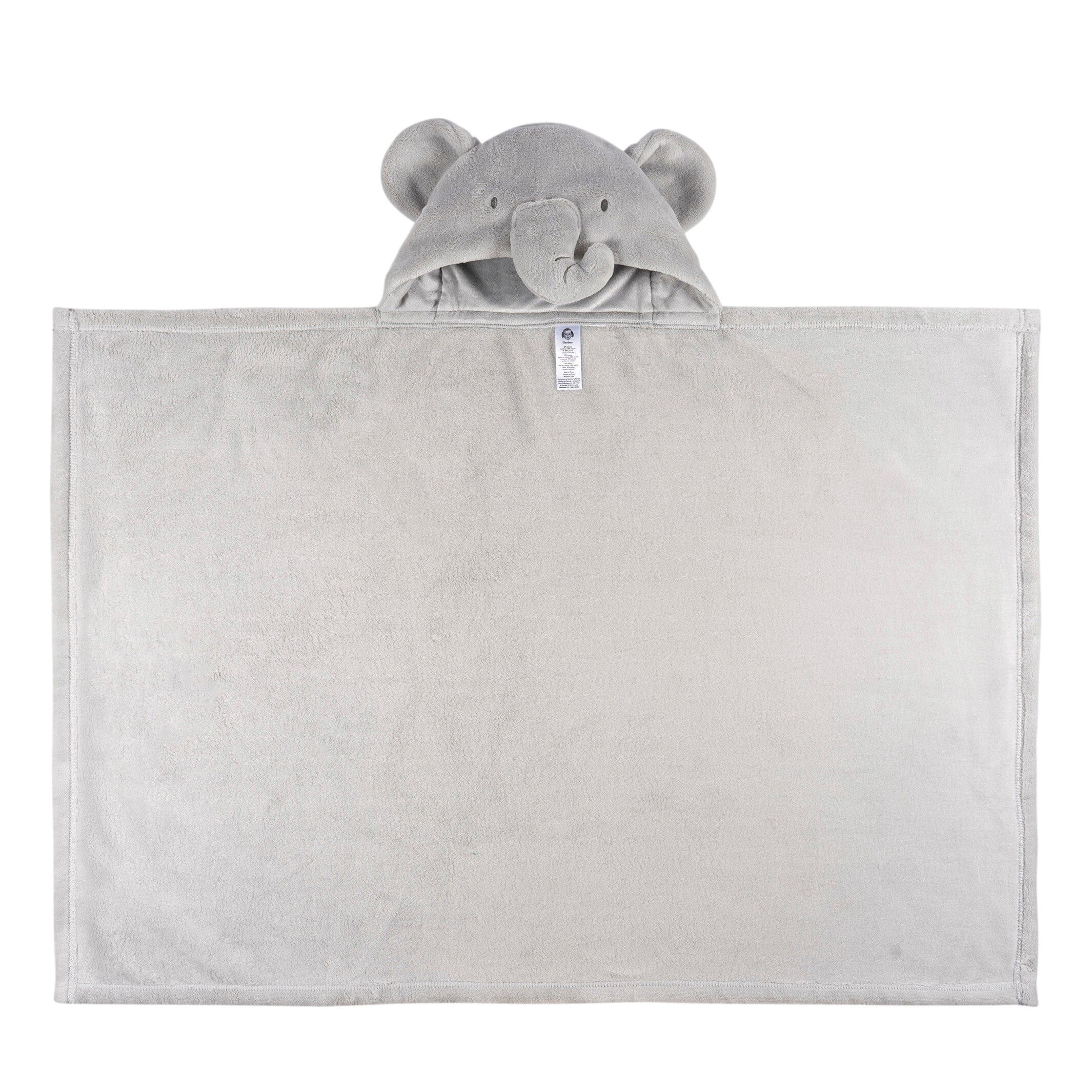 Embroidered 2-Piece Elephant Hooded Wearable Blanket & Security Blanket Set - Image 6