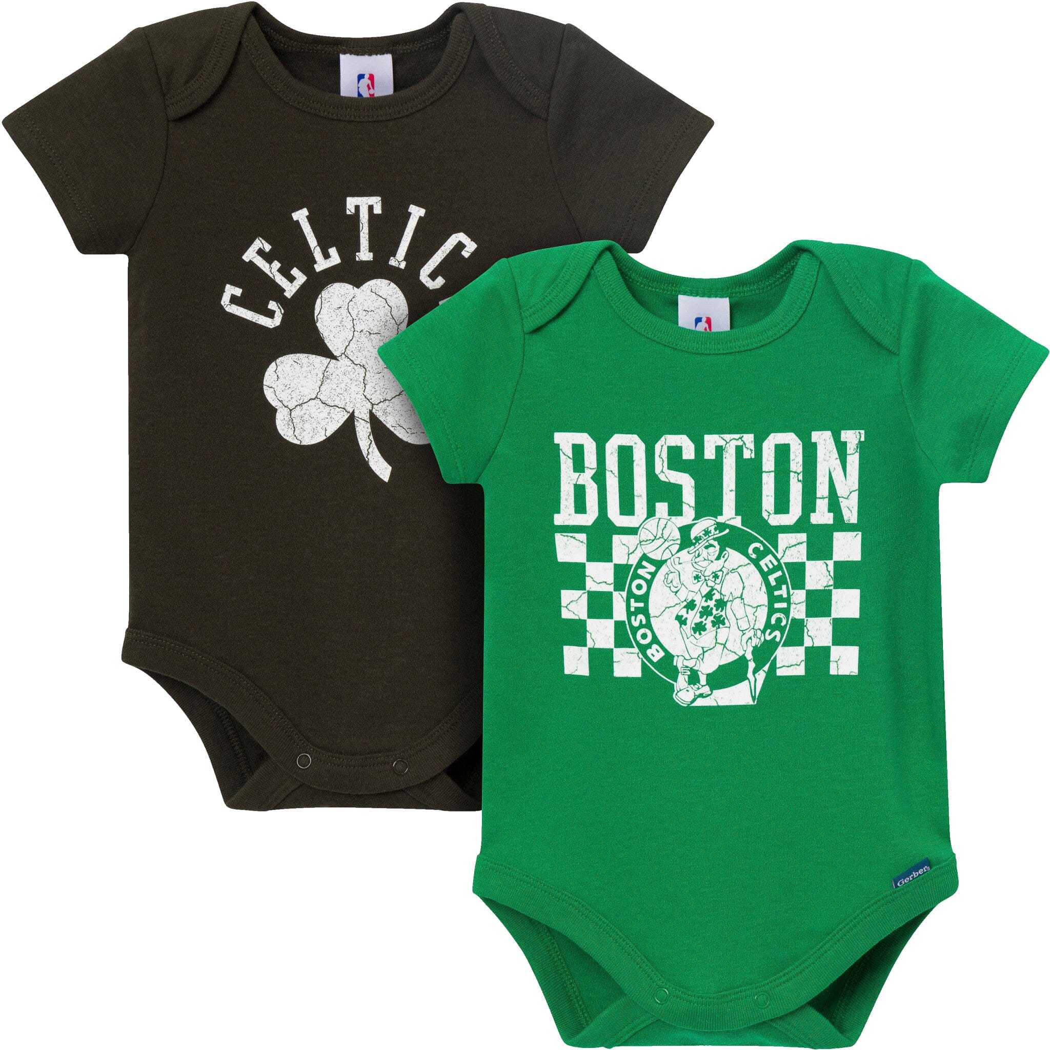 2-Pack Baby Neutral Boston Celtics Bodysuits