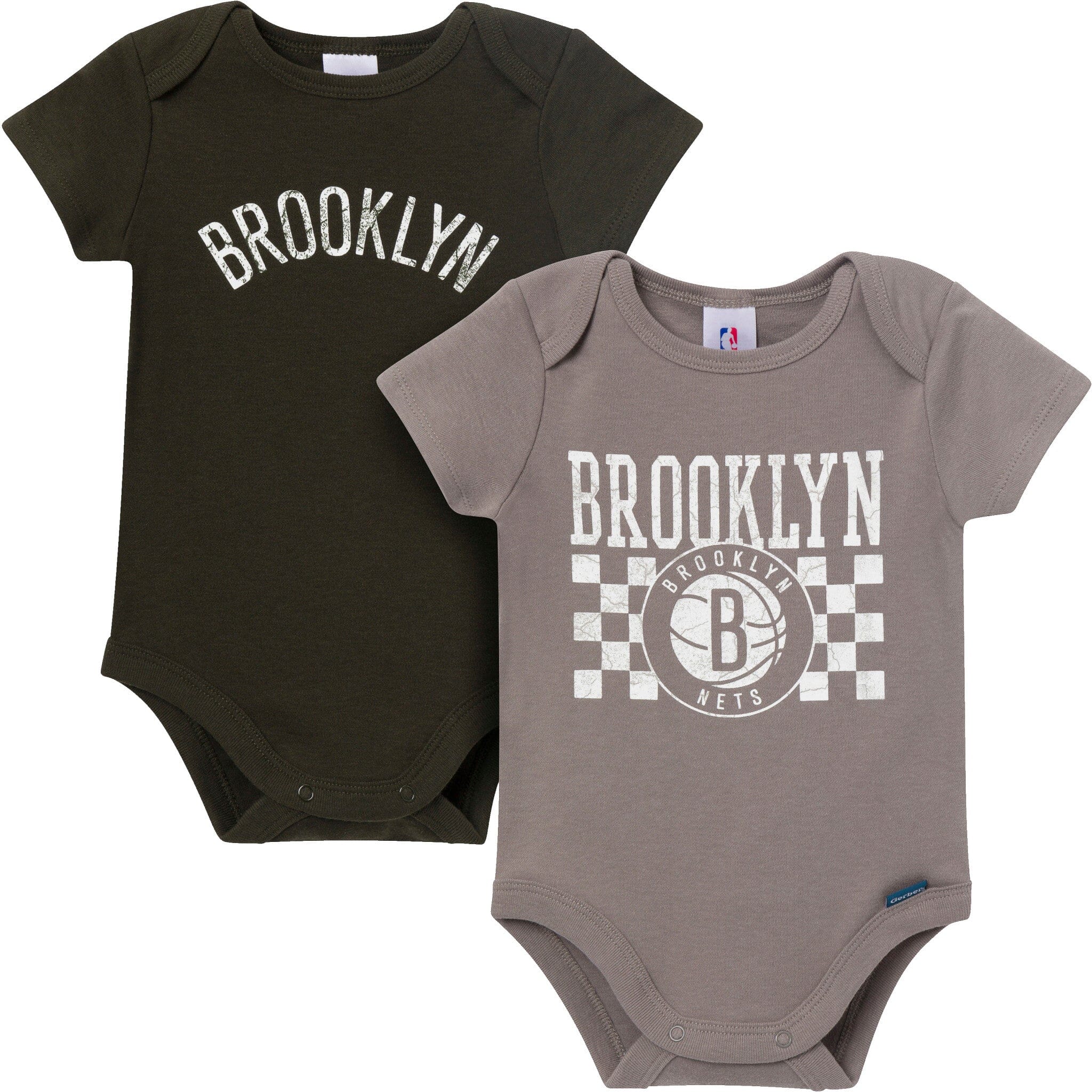 2-Pack Baby Neutral Brooklyn Nets Bodysuits