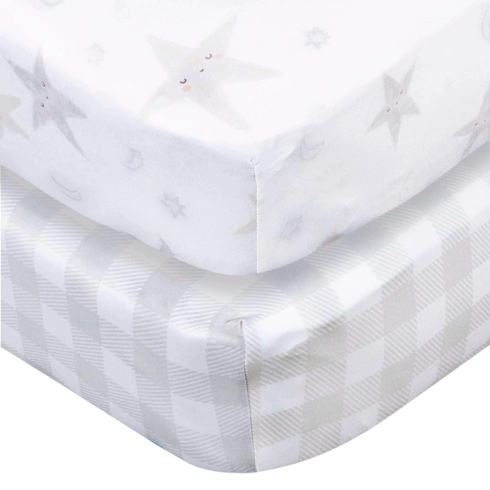 2-Pack Neutral Celestial Stretchy Crib Sheets