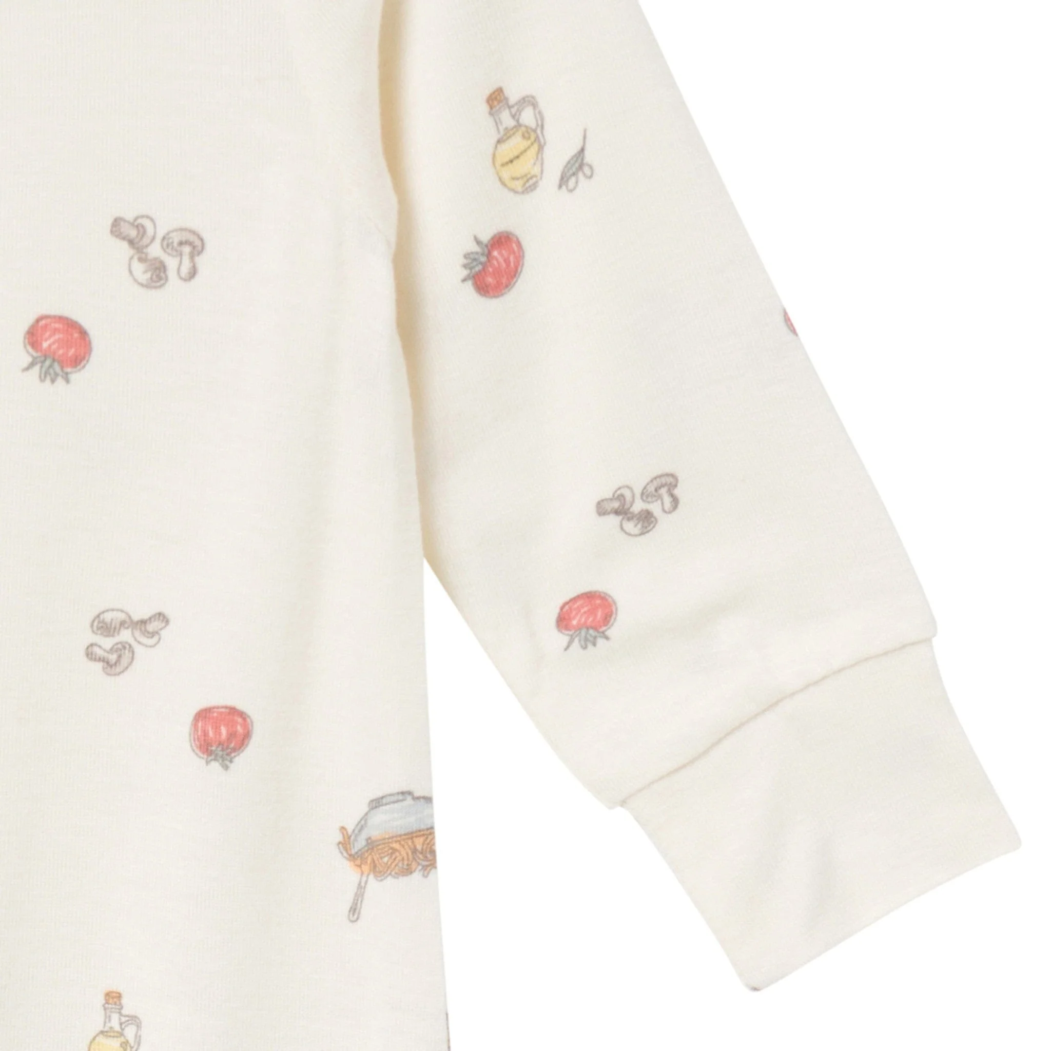 2-Pack Baby Neutral Pasta Dinner Zip Front Viscose Rompers - Image 4