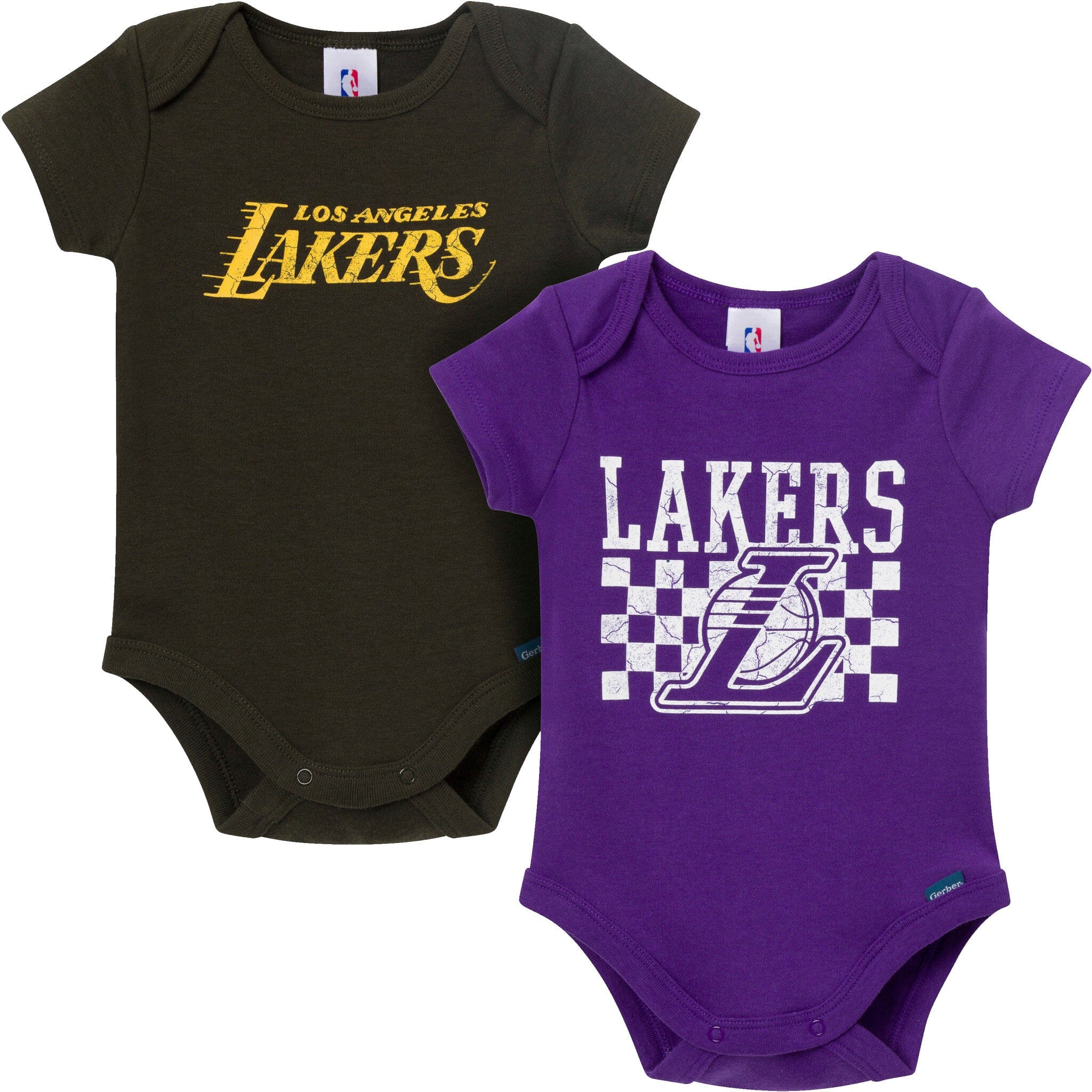 2-Pack Baby Neutral Los Angeles Lakers Bodysuits