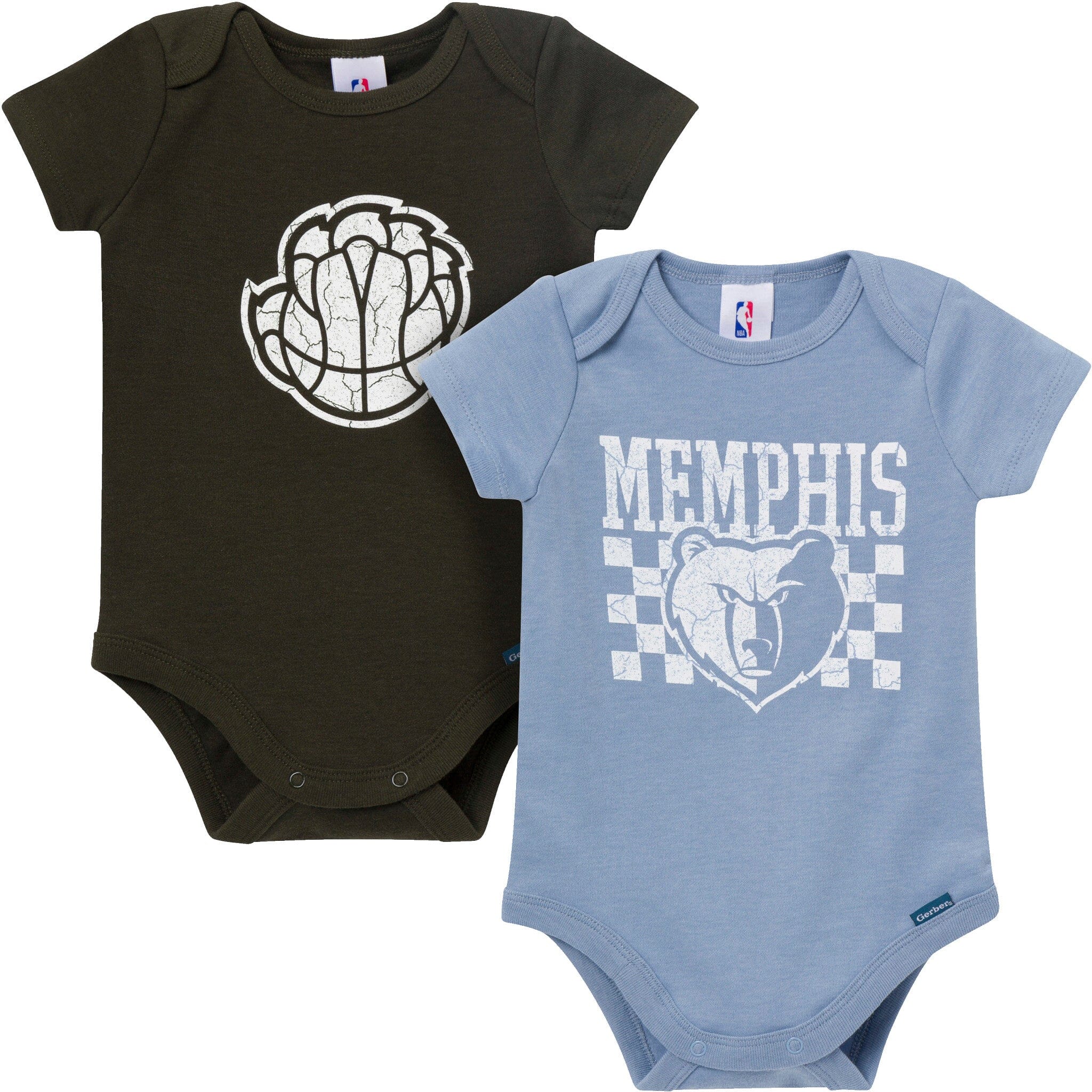 2-Pack Baby Neutral Memphis Grizzlies Bodysuits