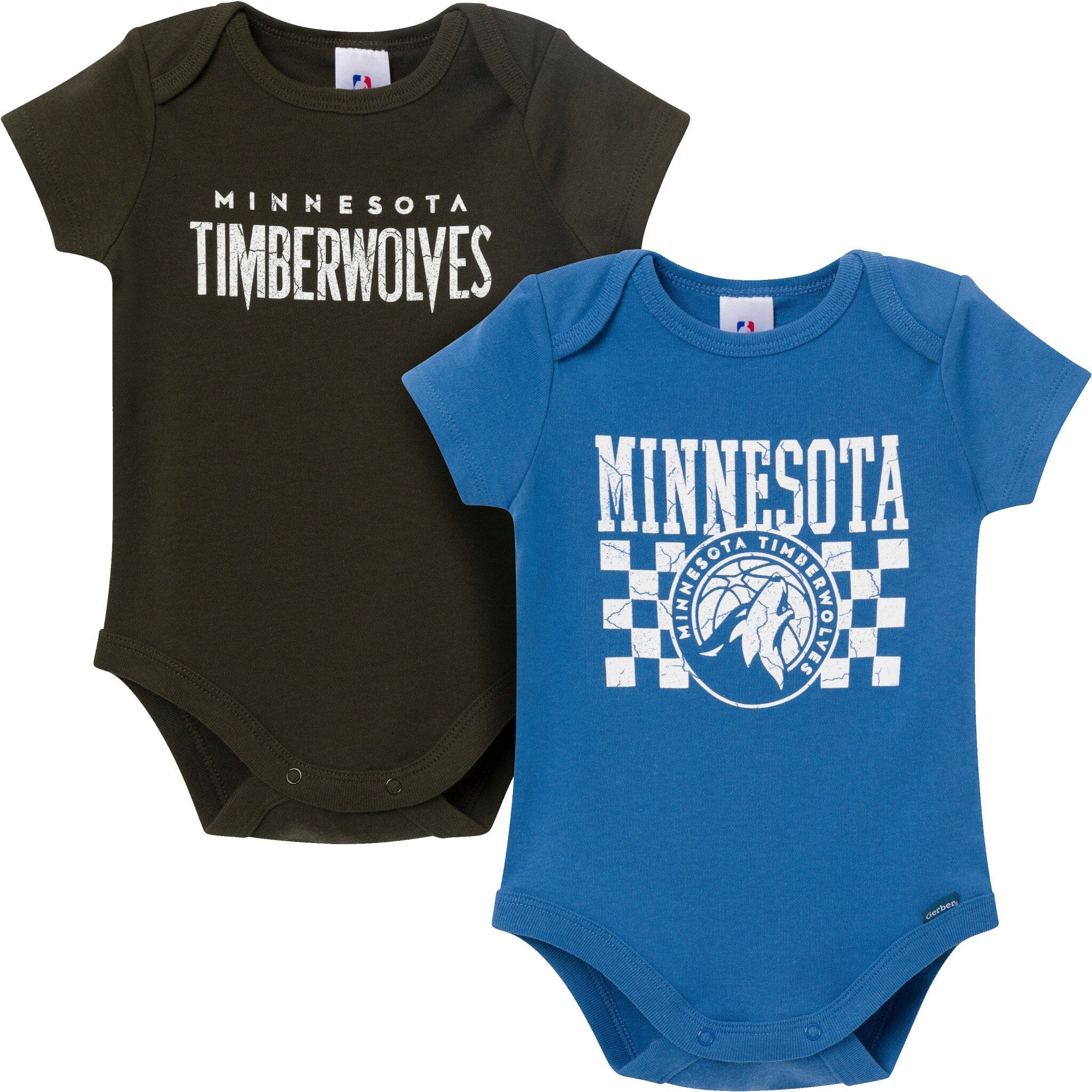 2-Pack Baby Neutral Minnesota Timberwolves Bodysuits