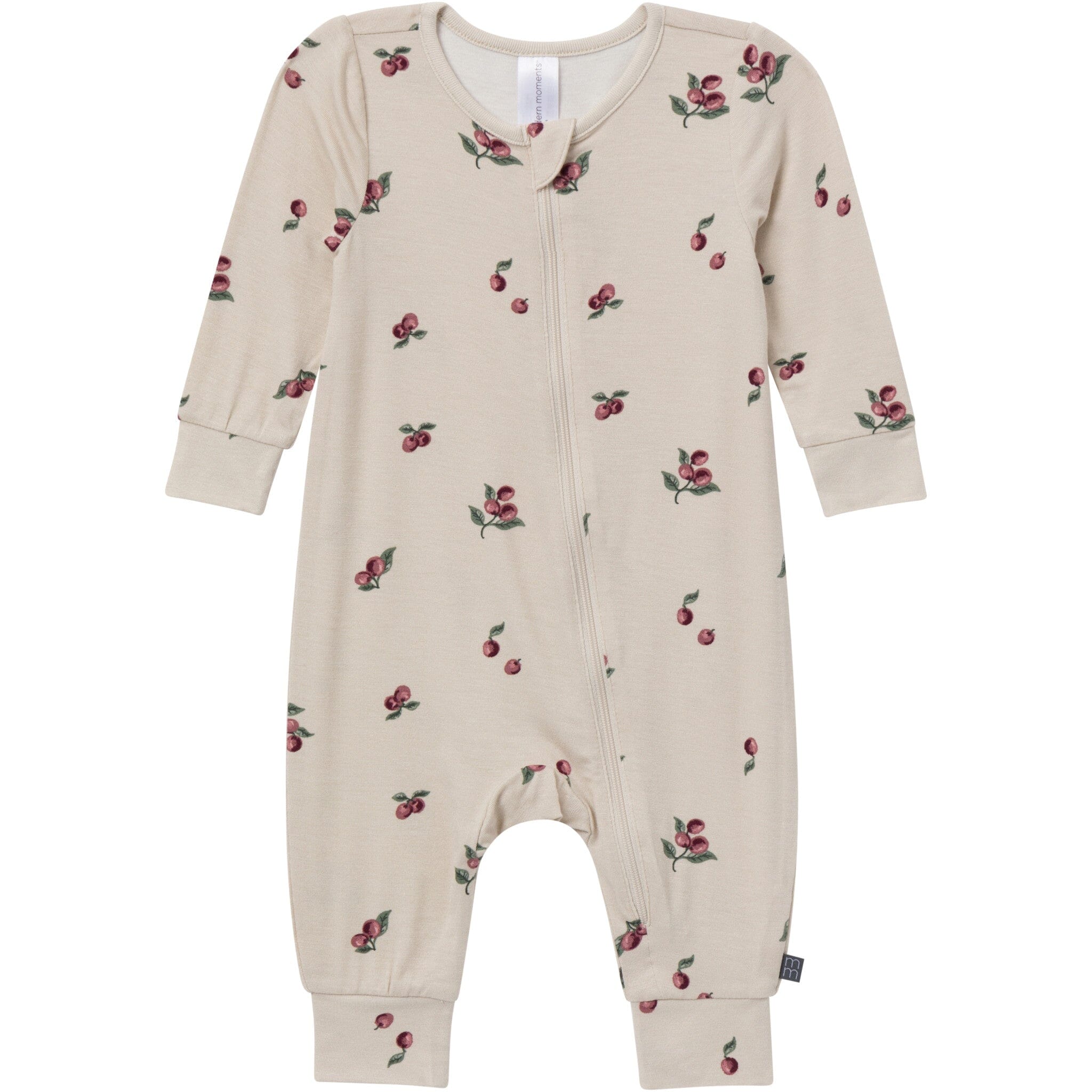 2-Pack Baby Neutral Plums Zip Front Viscose Rompers - Image 6
