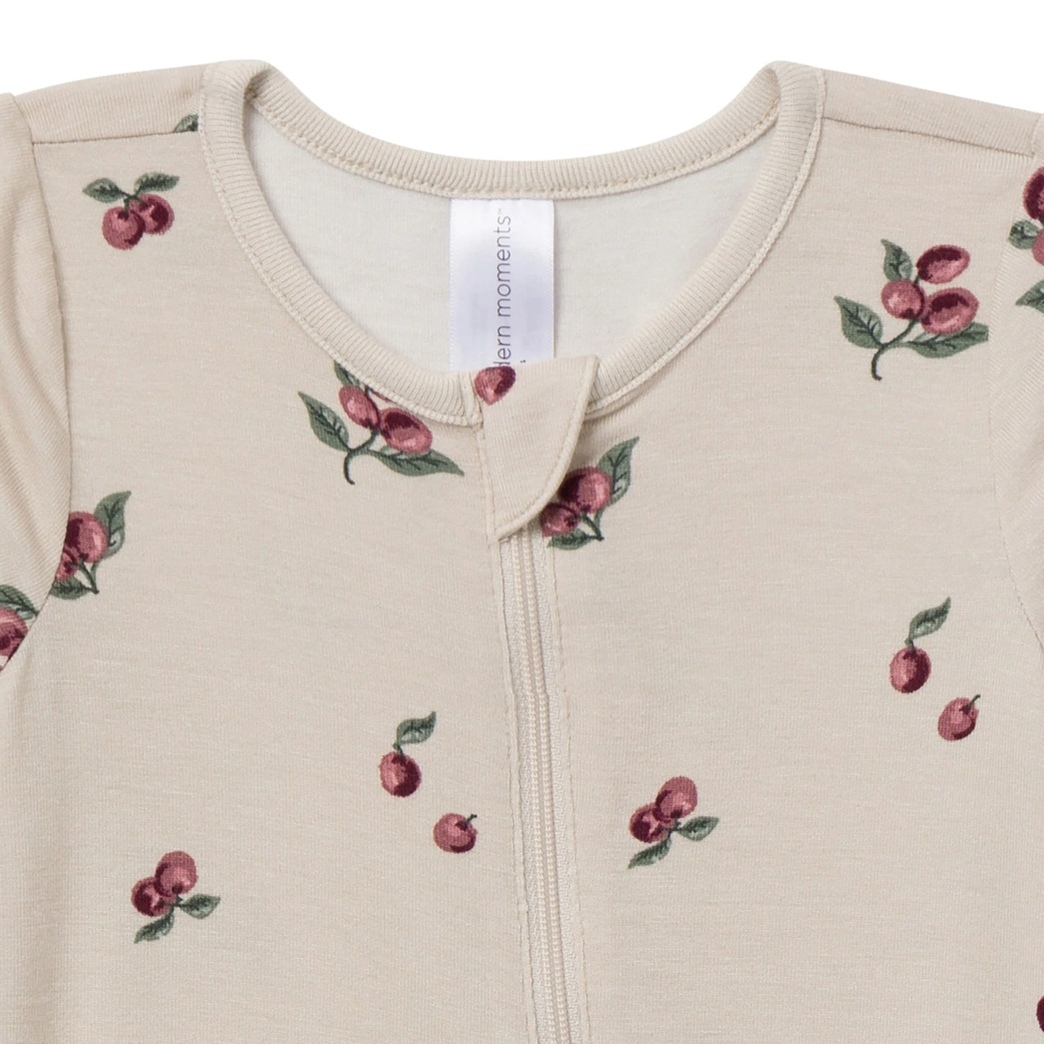 2-Pack Baby Neutral Plums Zip Front Viscose Rompers - Image 7