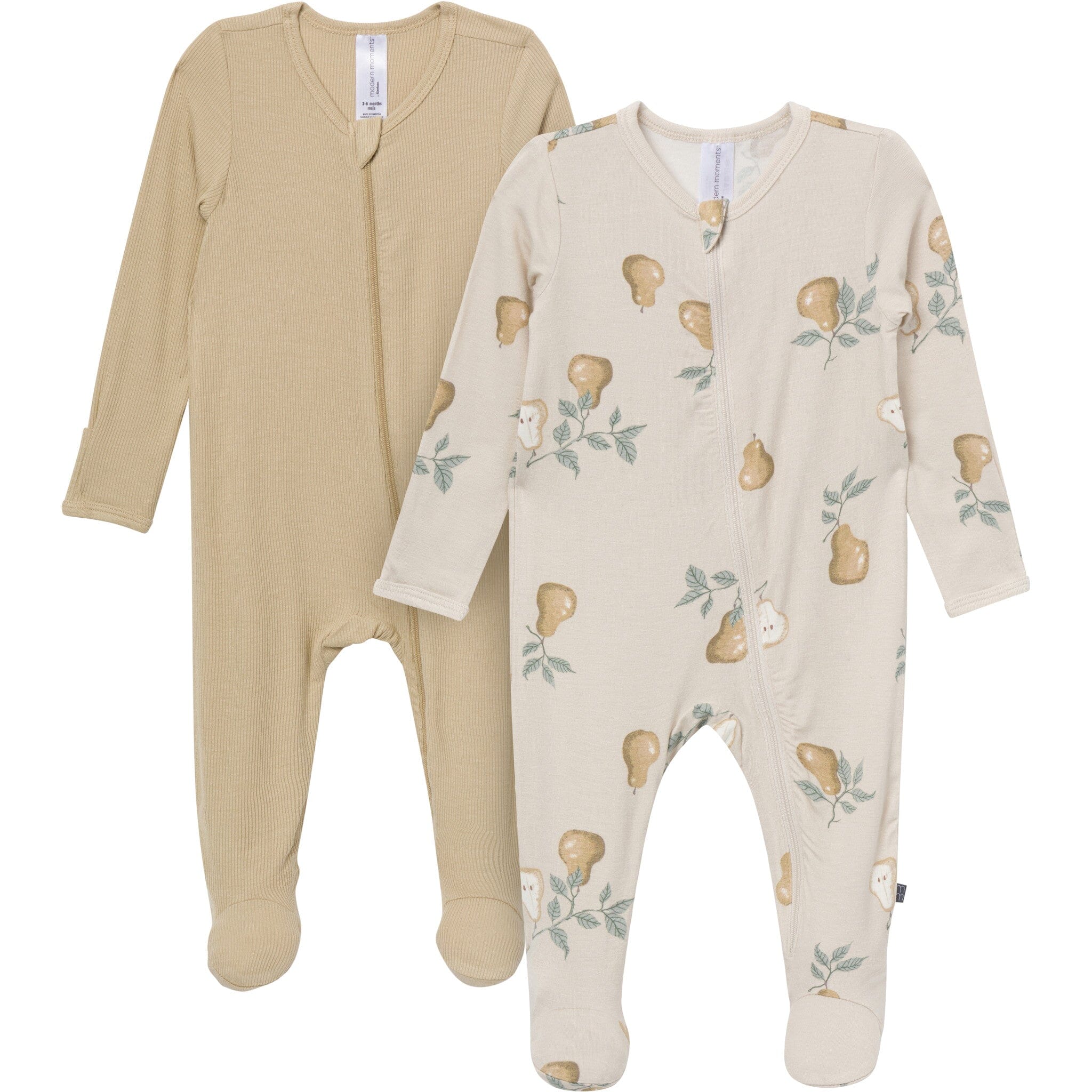 2-Pack Baby Neutral Pears Sleep 'N Plays with Mitten Cuffs