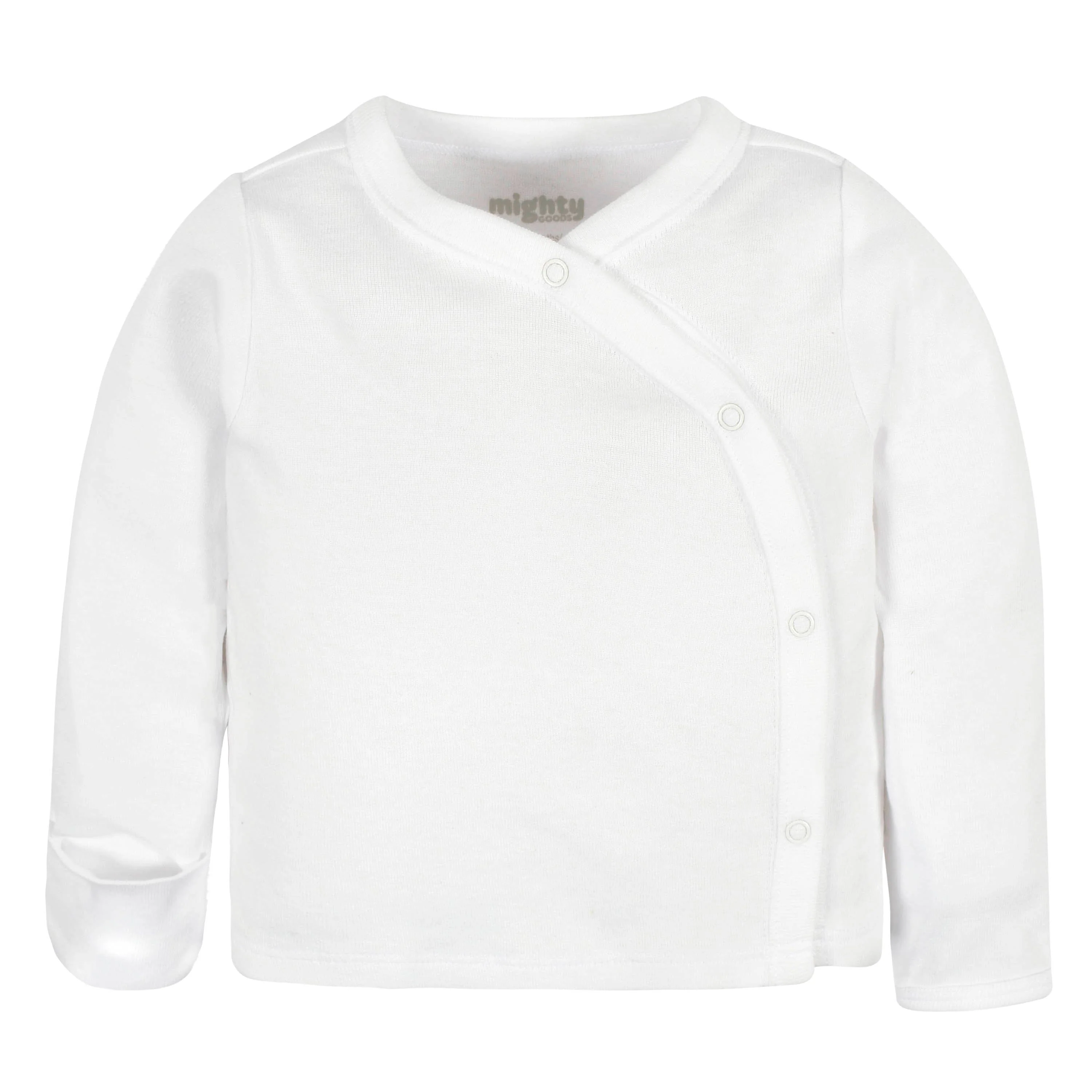 2-Pack Baby Neutral White Long Sleeve Side Snap Tee - Image 2