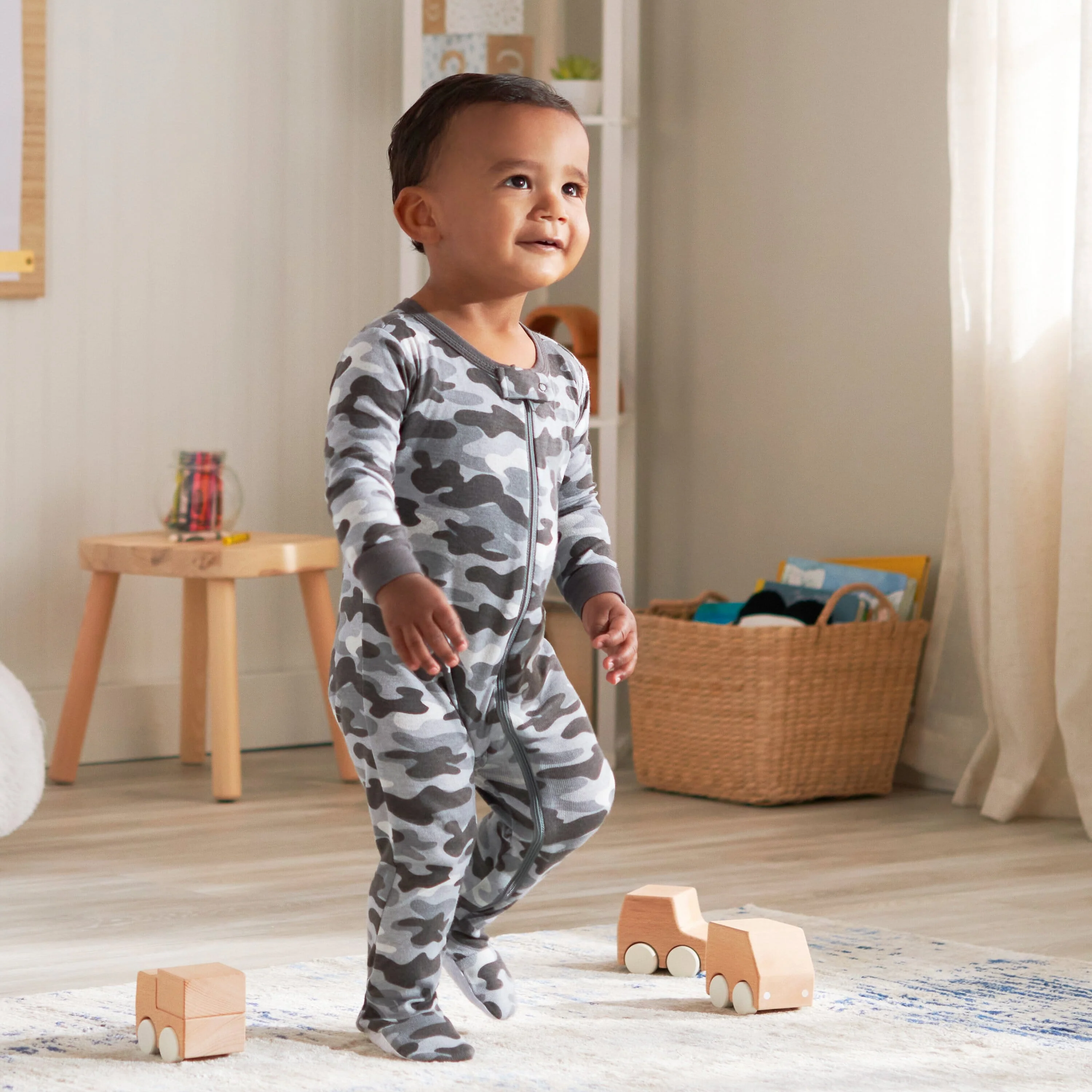 2-Pack Baby & Toddler Boys Camo Snug Fit Footed Cotton Pajamas - Image 4