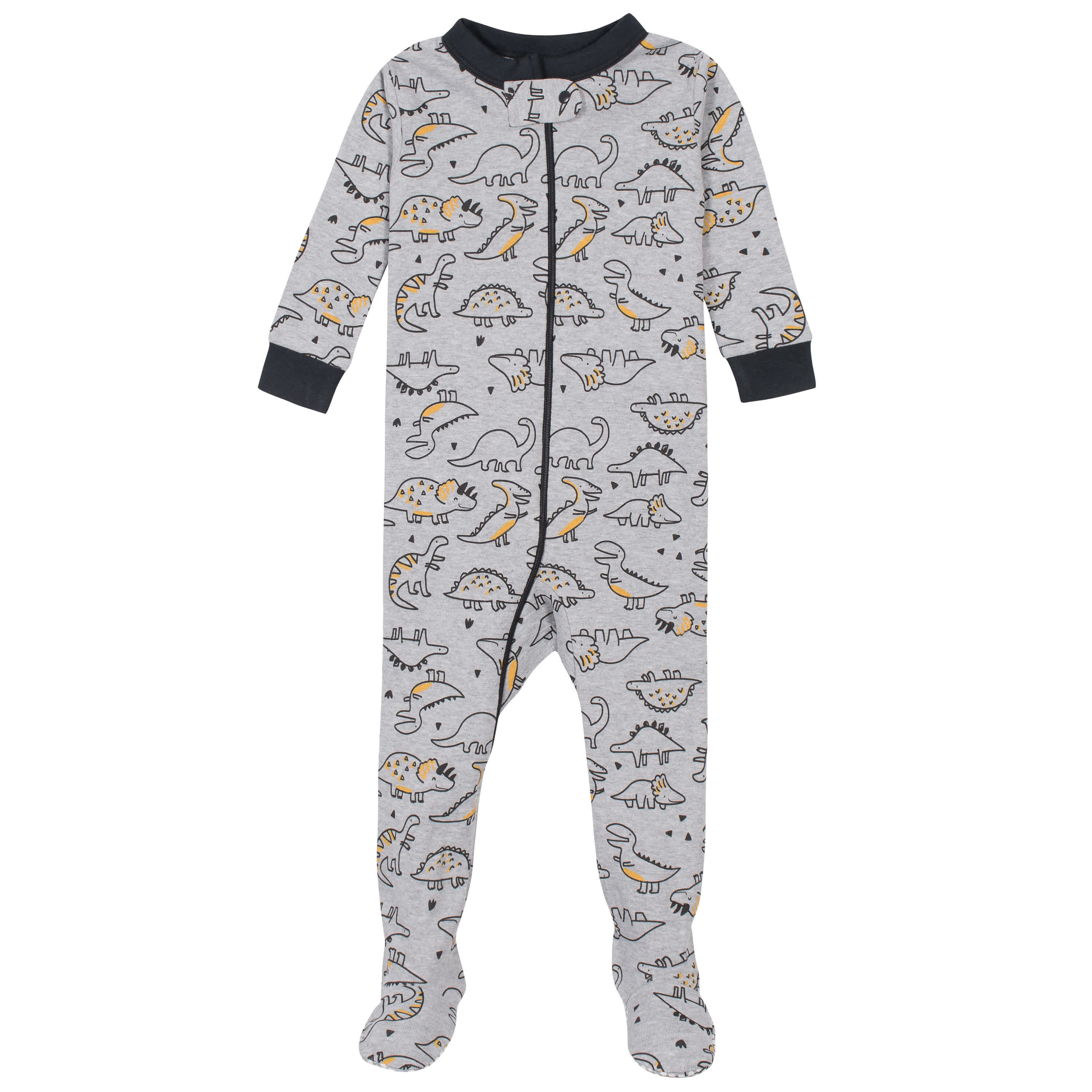 2-Pack Baby & Toddler Boys Dino Snug Fit Footed Cotton Pajamas - Image 2