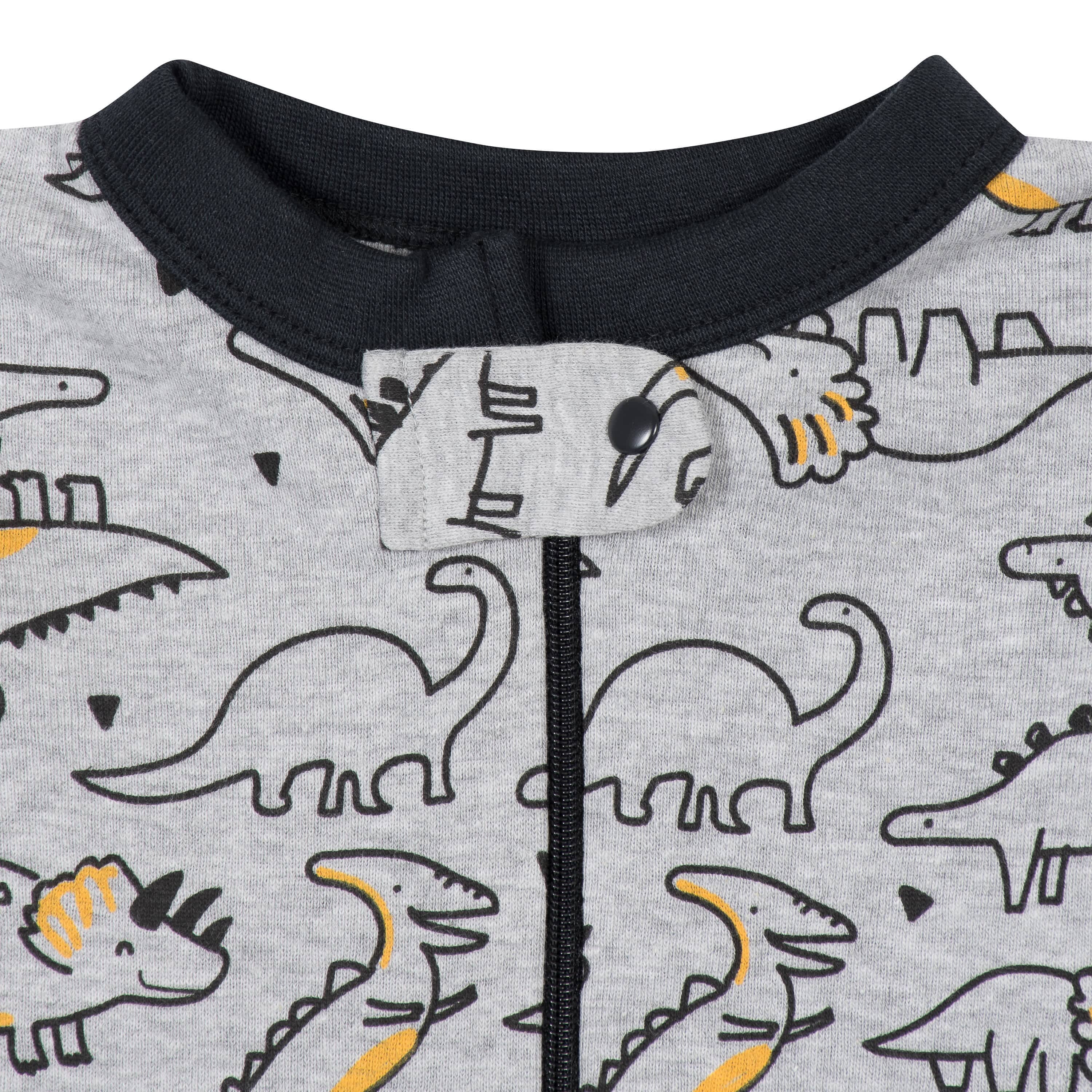 2-Pack Baby & Toddler Boys Dino Snug Fit Footed Cotton Pajamas - Image 4