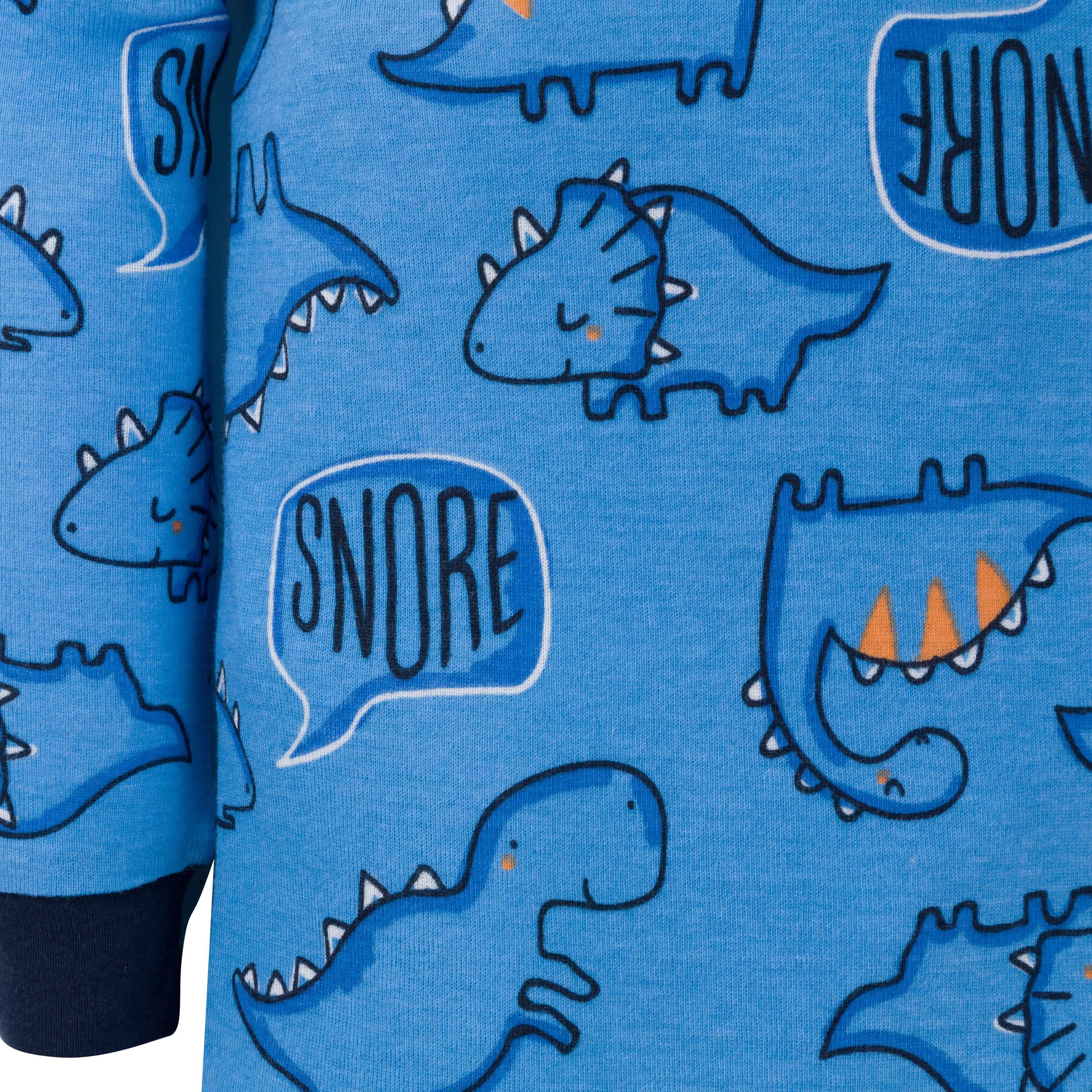 2-Pack Baby & Toddler Boys Dino Snug Fit Footed Cotton Pajamas - Image 3