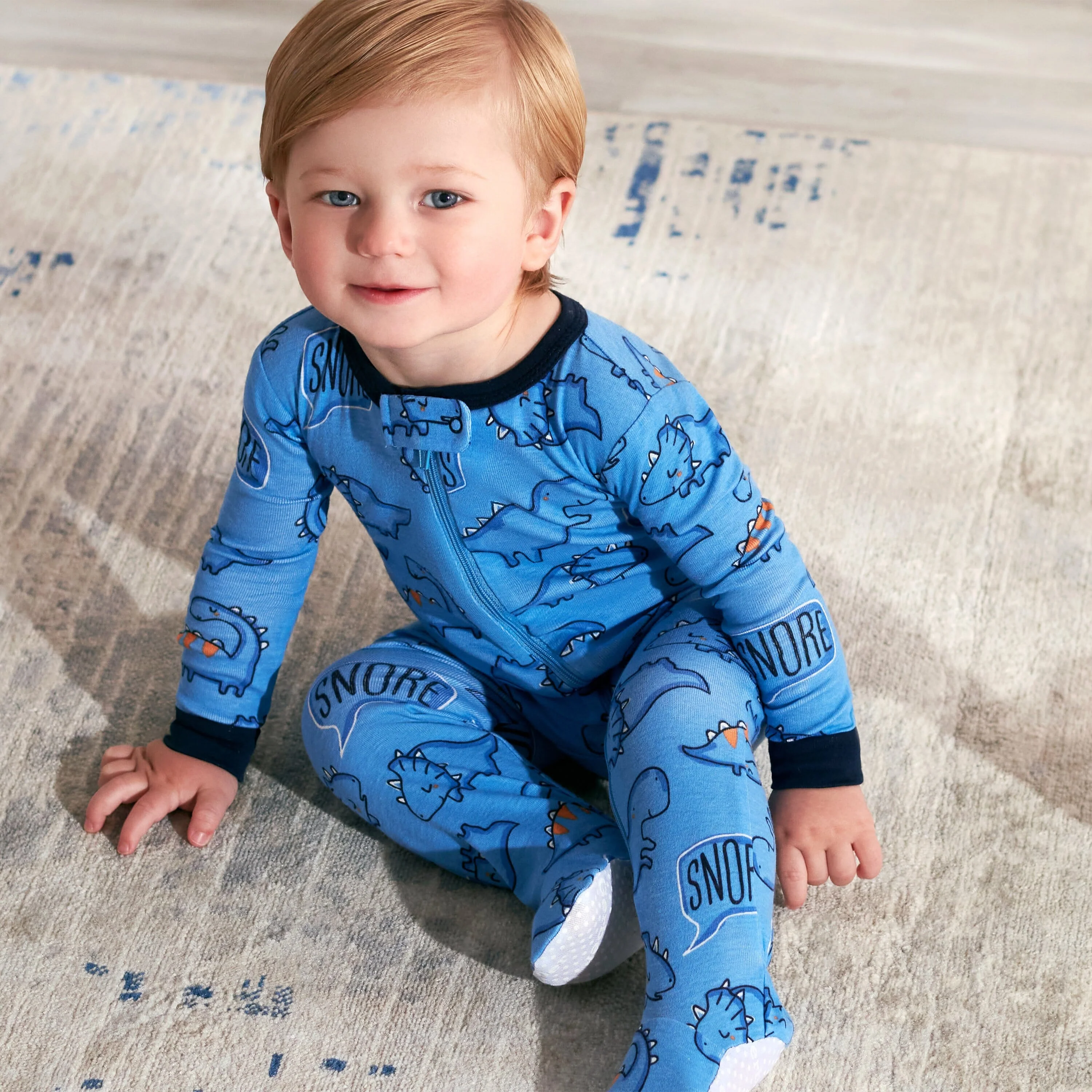 2-Pack Baby & Toddler Boys Dino Snug Fit Footed Cotton Pajamas - Image 4