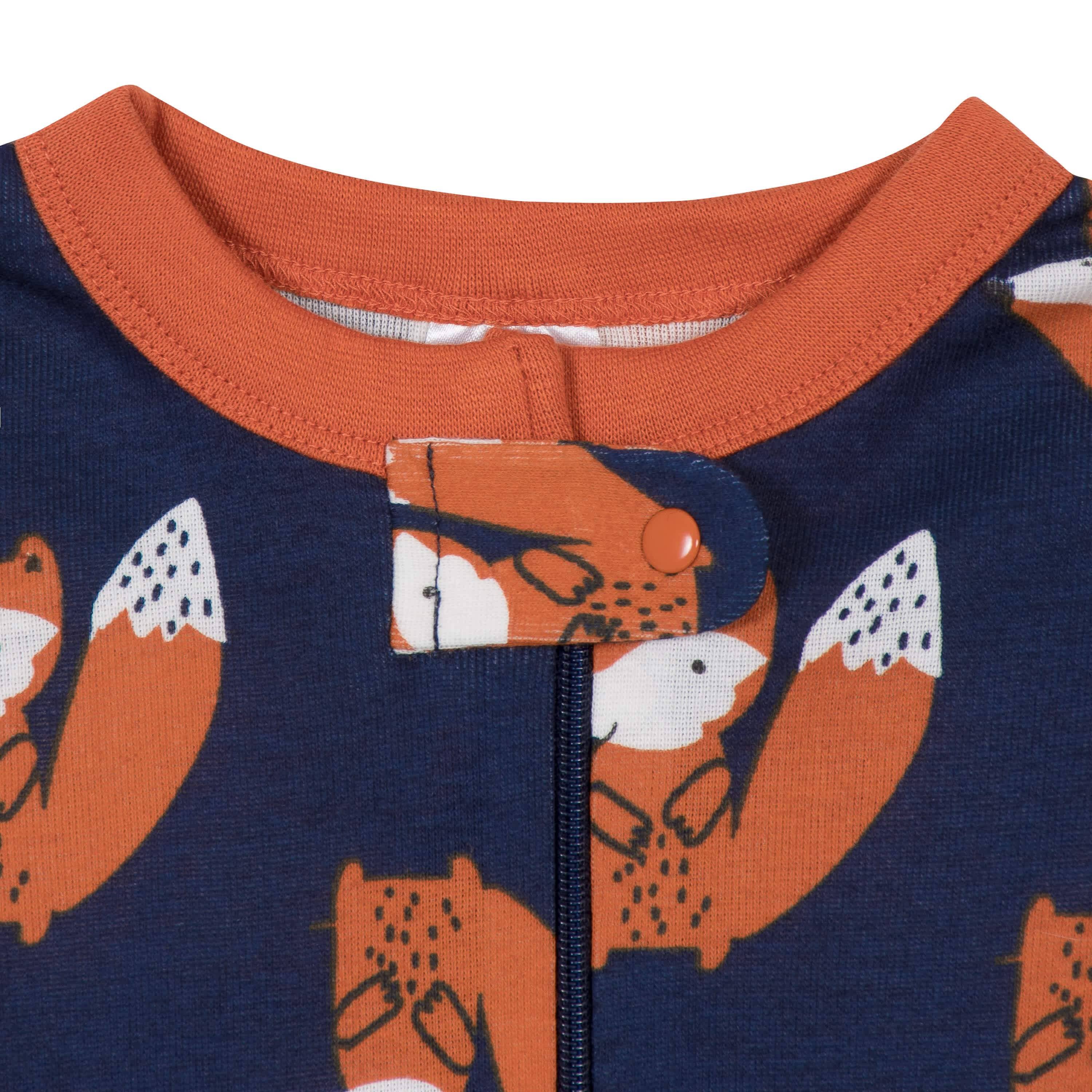 2-Pack Baby & Toddler Boys Fox Snug Fit Footed Cotton Pajamas - Image 4