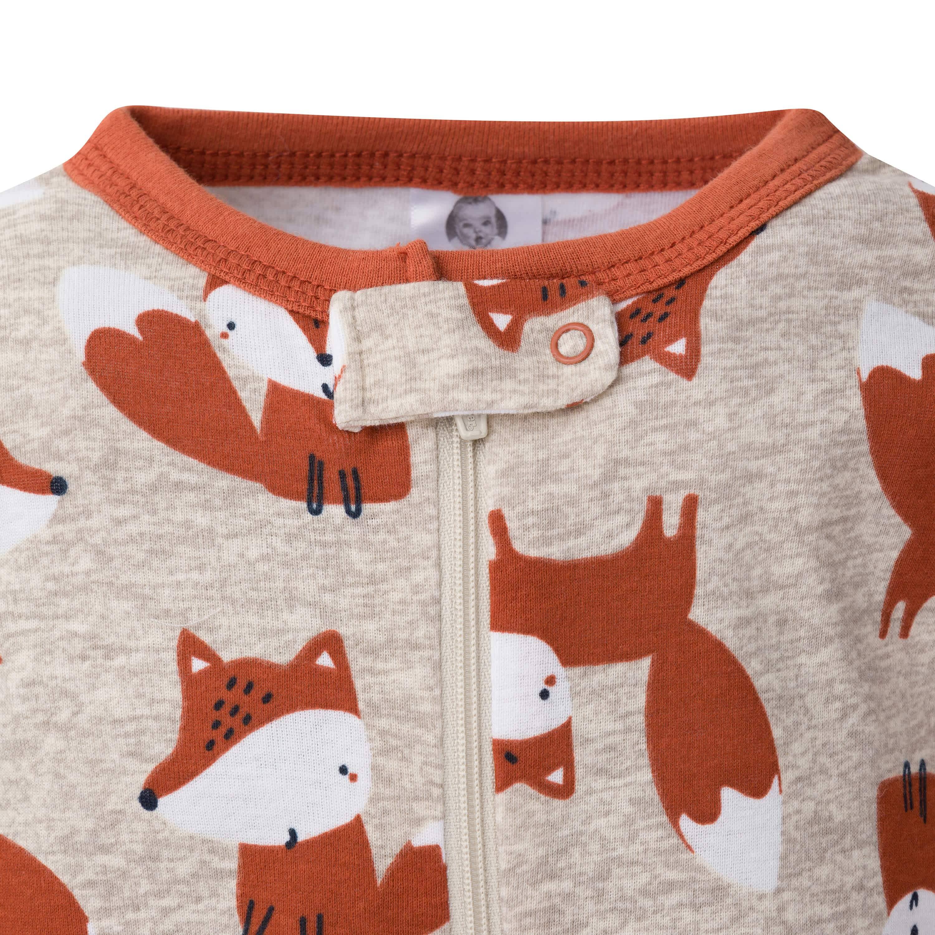 2-Pack Baby & Toddler Boys Fox Snug Fit Footed Cotton Pajamas - Image 2