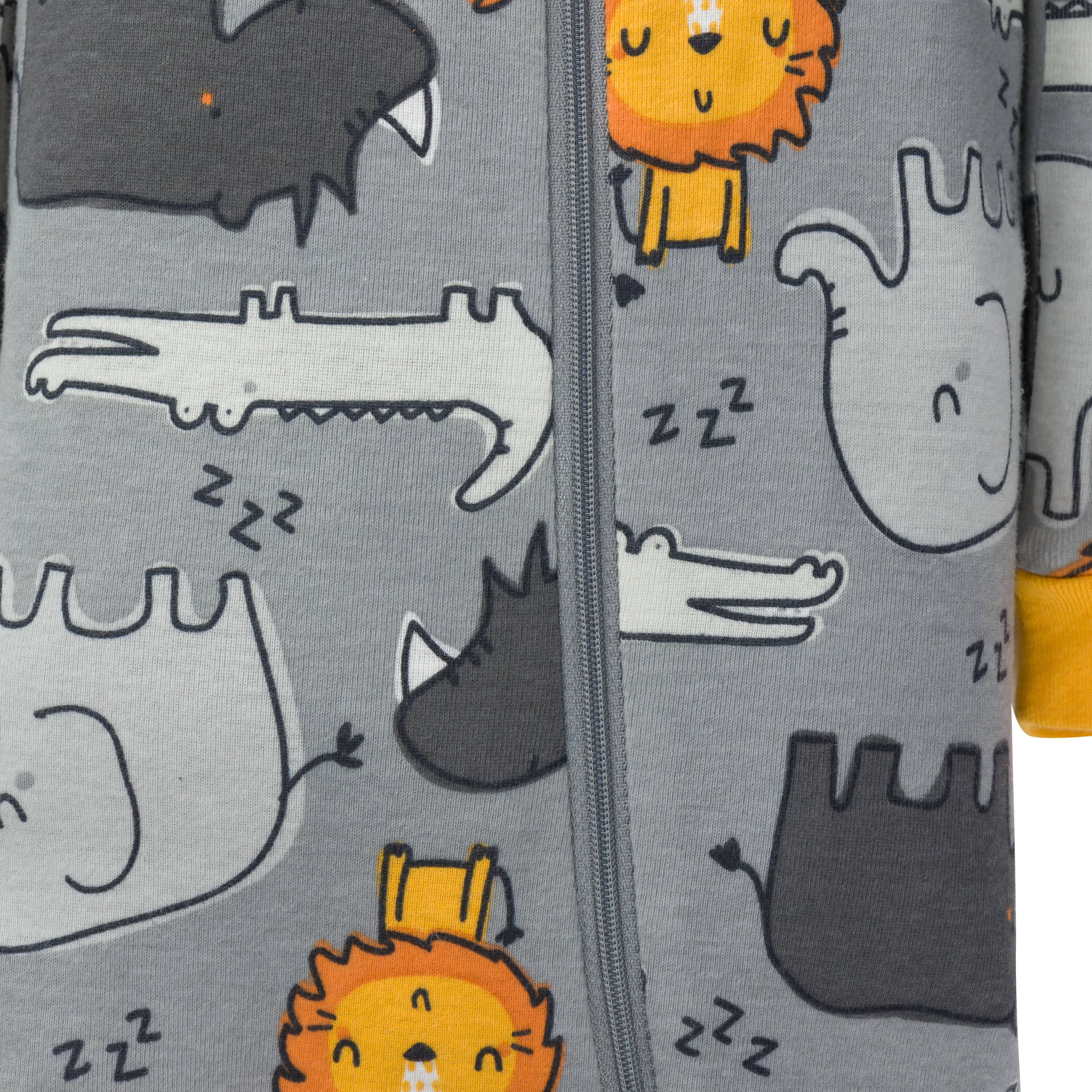 2-Pack Baby & Toddler Boys Lion Snug Fit Footed Cotton Pajamas - Image 3