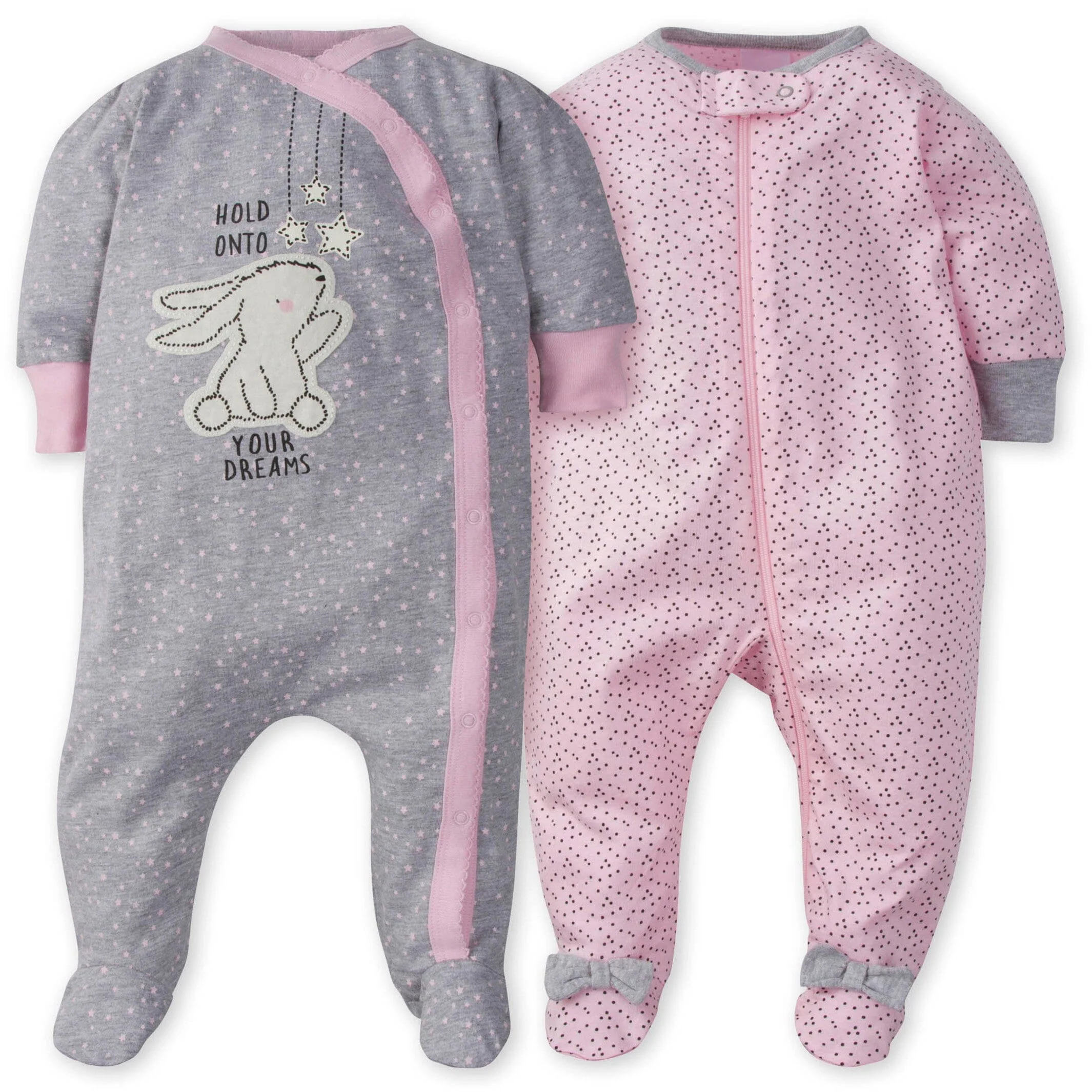 2-Pack Baby Girls Bunny Sleep 'N Plays, 3-6M