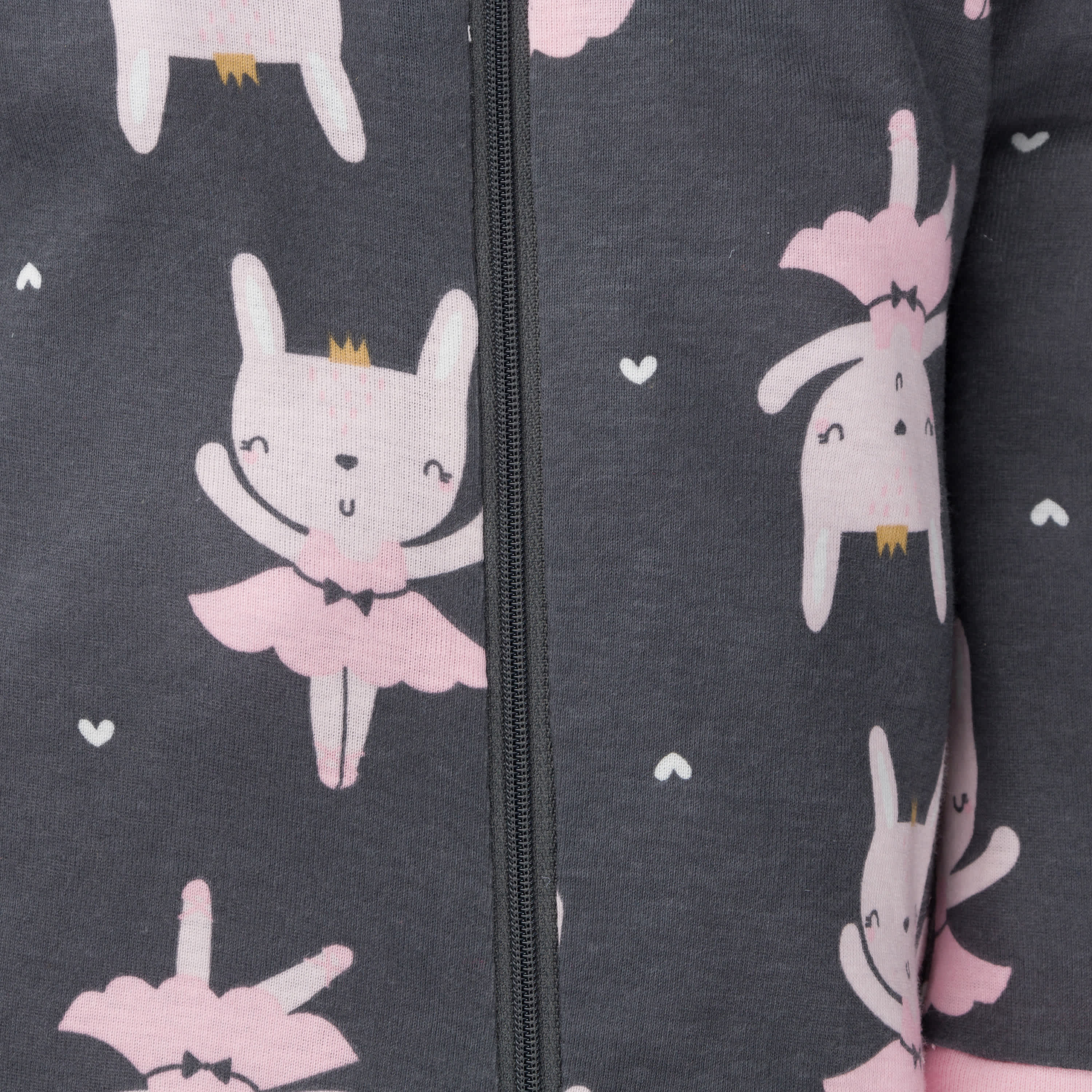 2-Pack Baby & Toddler Girls Bunny Snug Fit Footed Cotton Pajamas - Image 5