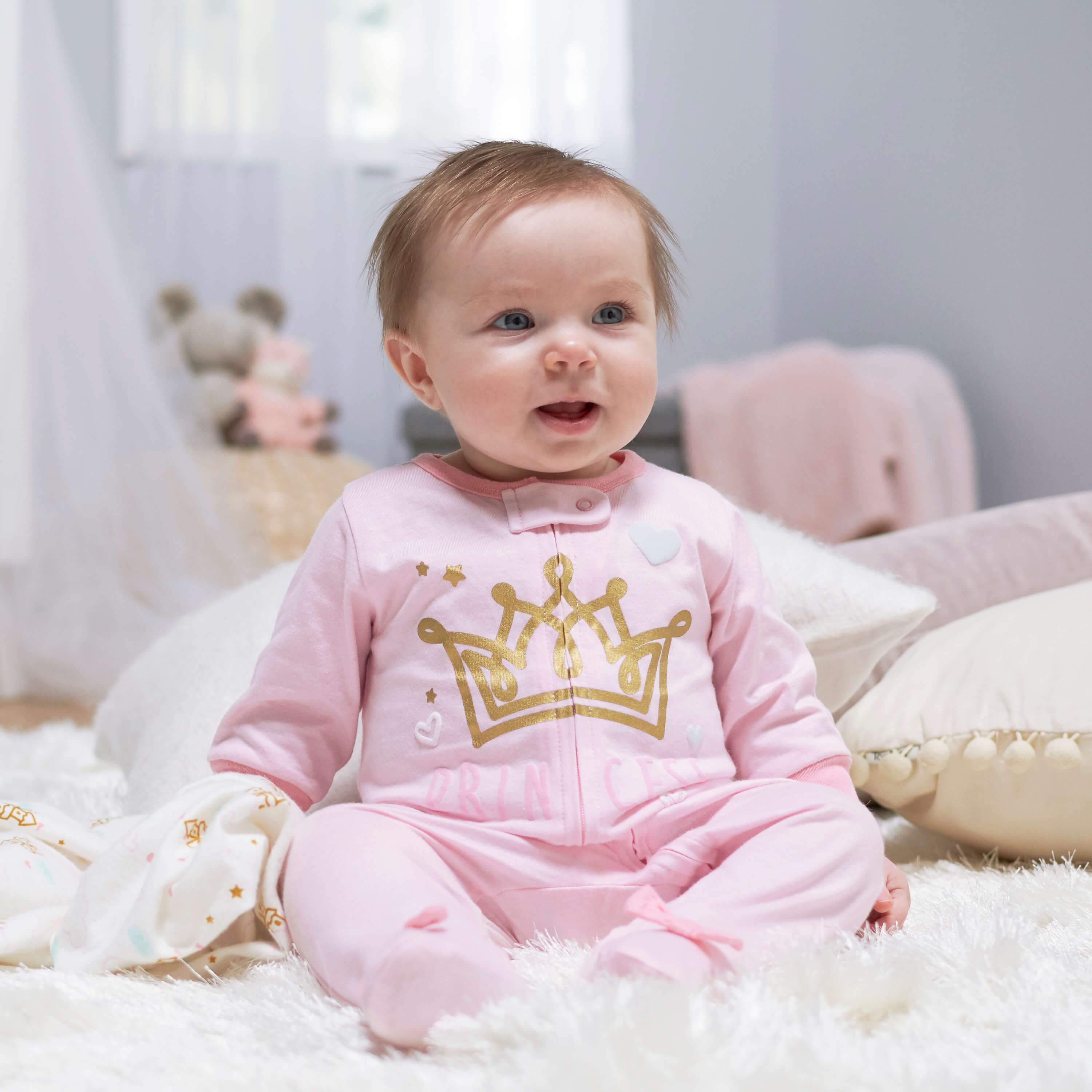 2-Pack Baby Girls Princess Castle Sleep 'N Plays, Newborn - Image 3
