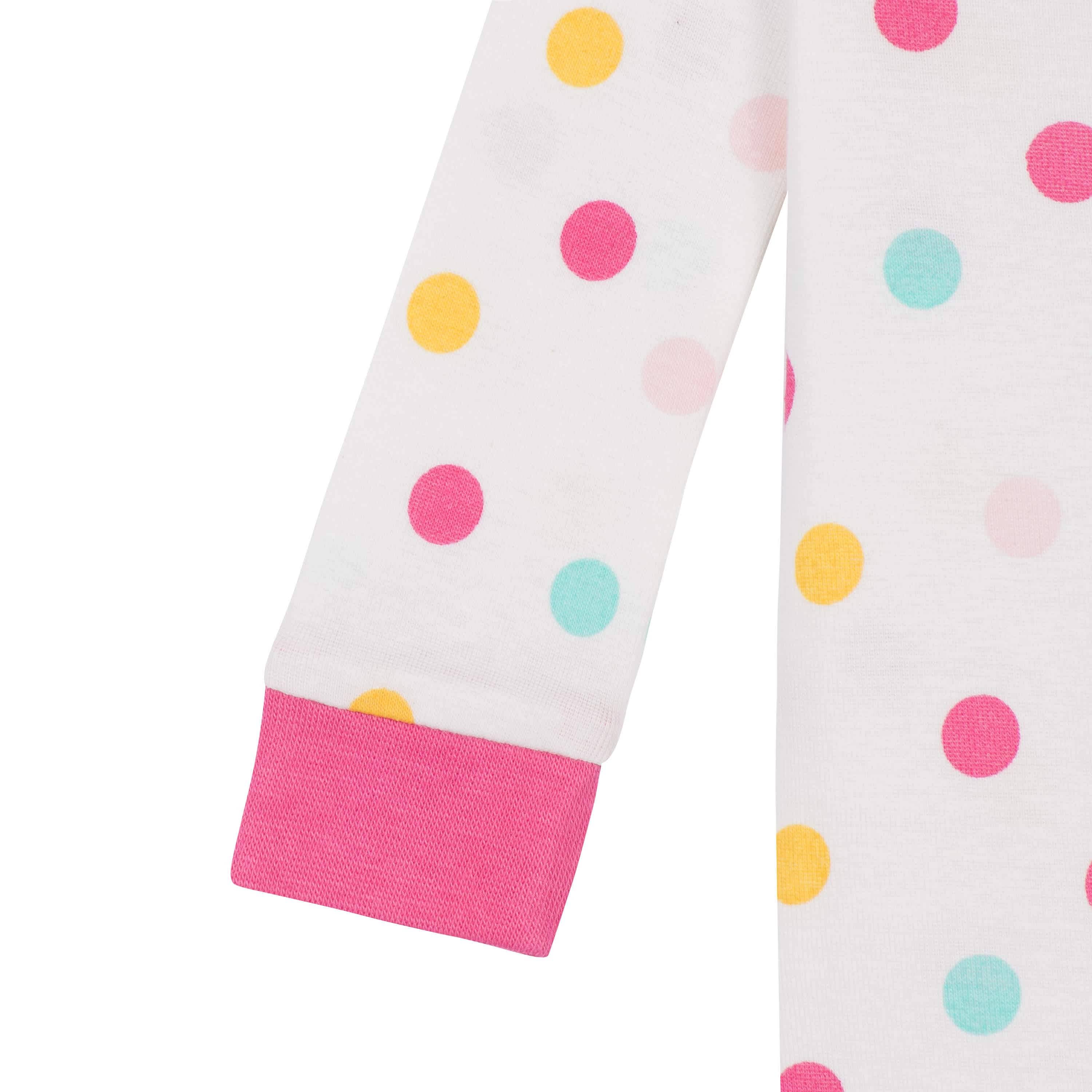 2-Pack Baby Girls Cats Snug Fit Footed Cotton Pajamas, 0-3M - Image 8