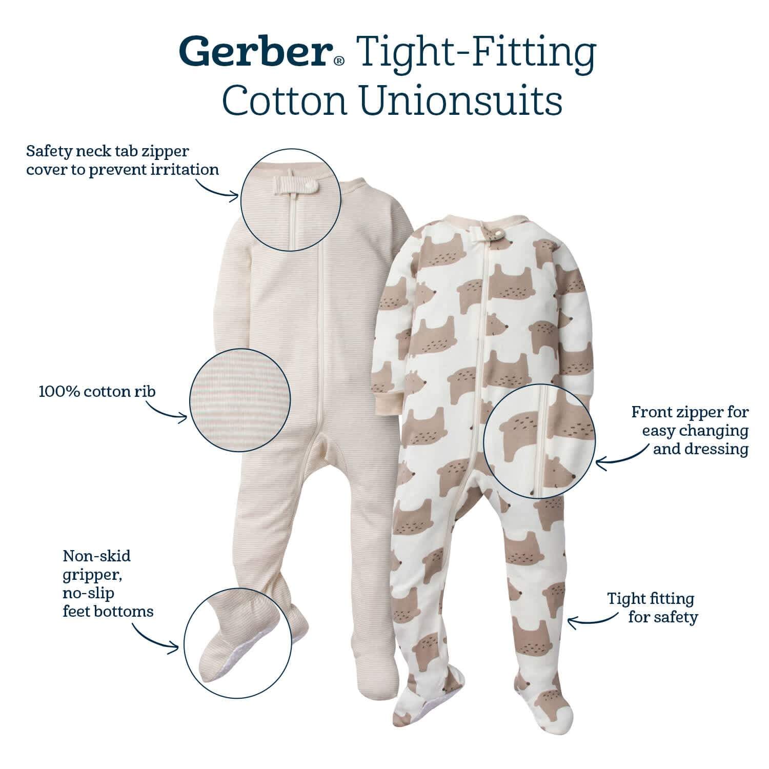 2-Pack Baby & Toddler Girls Deer Snug Fit Footed Cotton Pajamas - Image 5