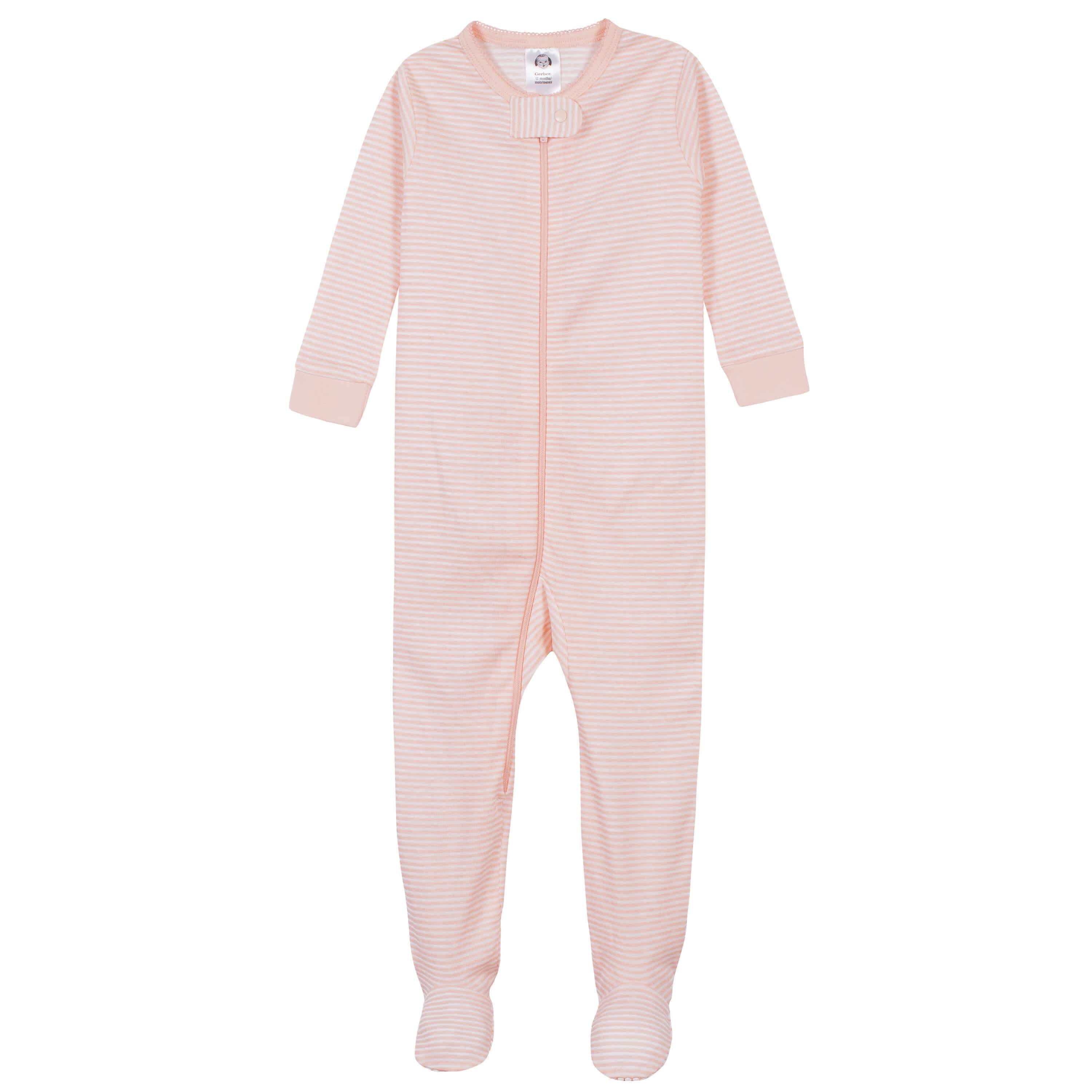 2-Pack Baby & Toddler Girls Love Snug Fit Footed Cotton Pajamas - Image 3