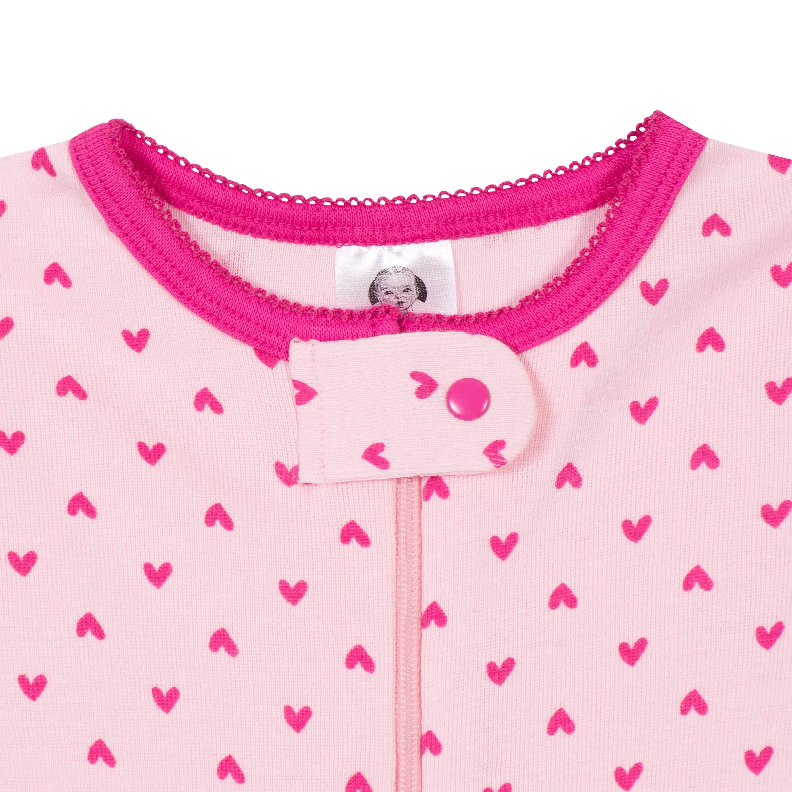 2-Pack Baby & Toddler Girls Rainbows Snug Fit Footed Cotton Pajamas - Image 9