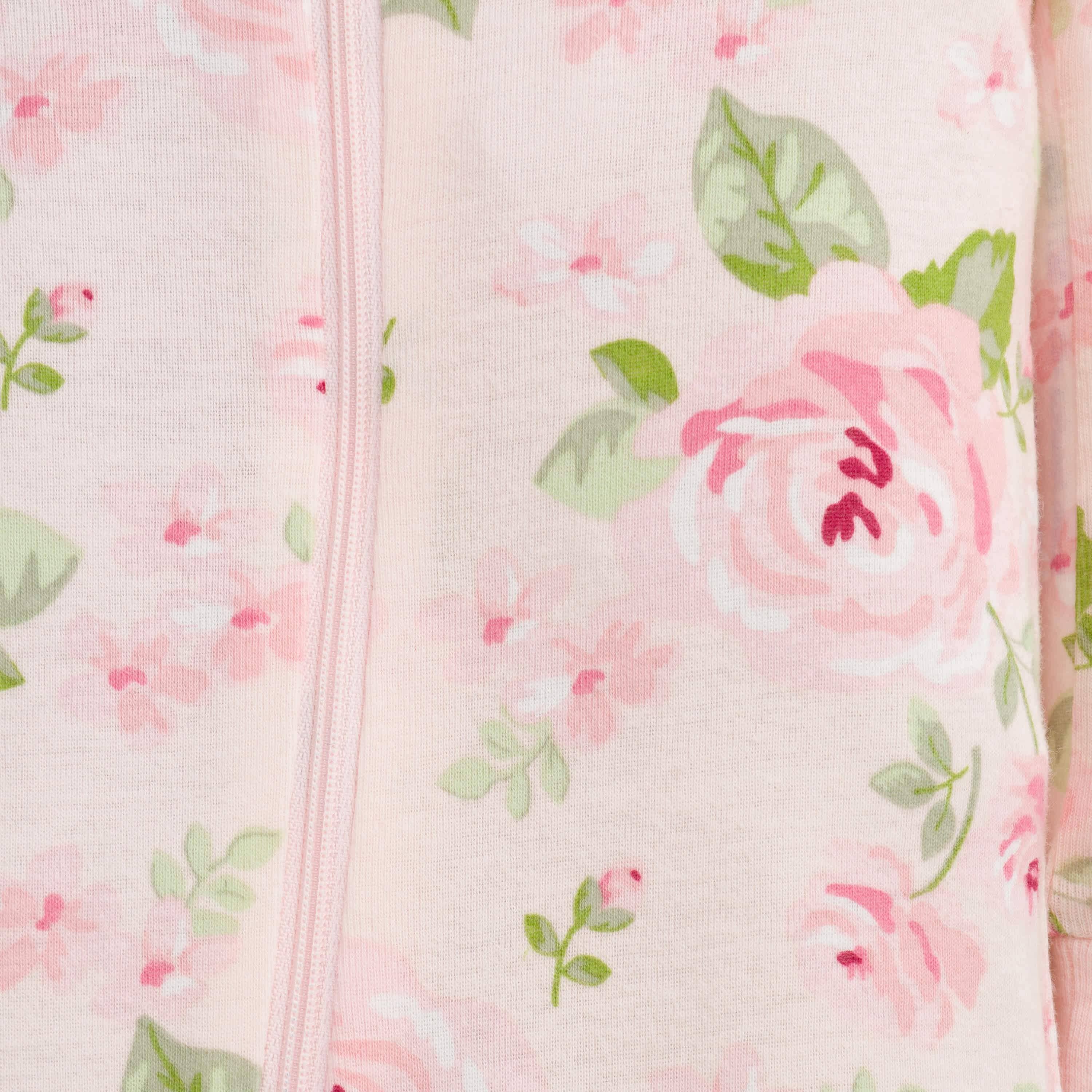 2-Pack Baby & Toddler Girls Rose Snug Fit Footed Cotton Pajamas - Image 5