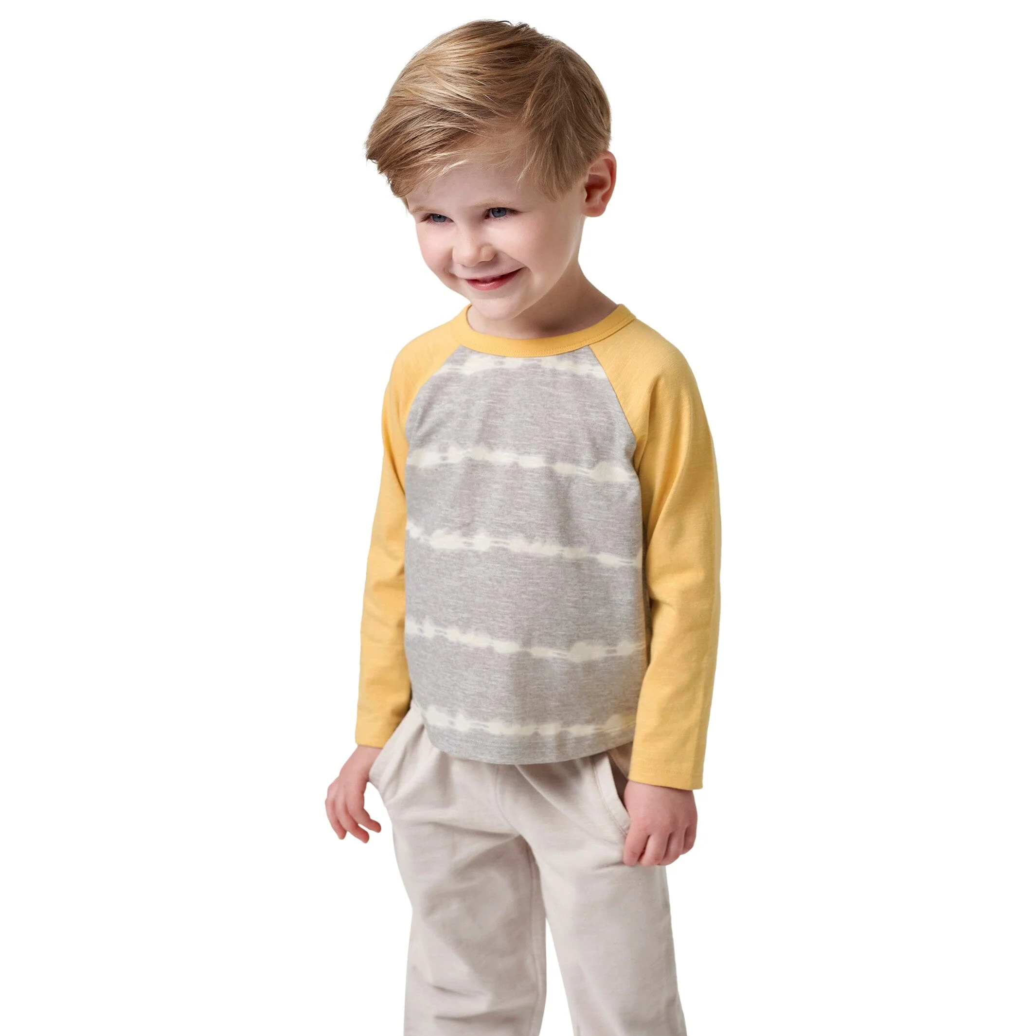 2-Pack Infant & Toddler Boys Rust & Gray Tie Dye Raglan Tees - Image 2