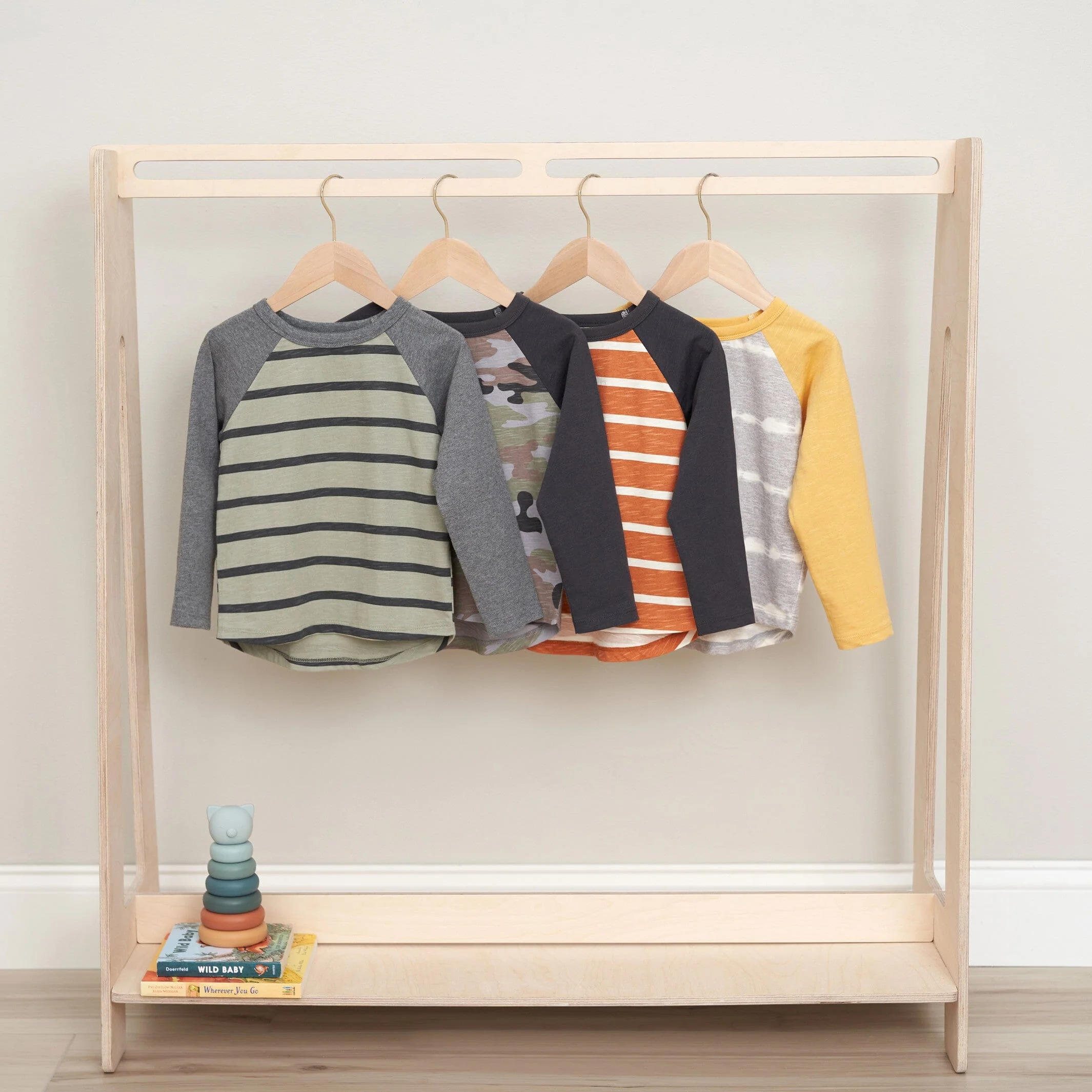 2-Pack Infant & Toddler Boys Rust & Gray Tie Dye Raglan Tees - Image 8