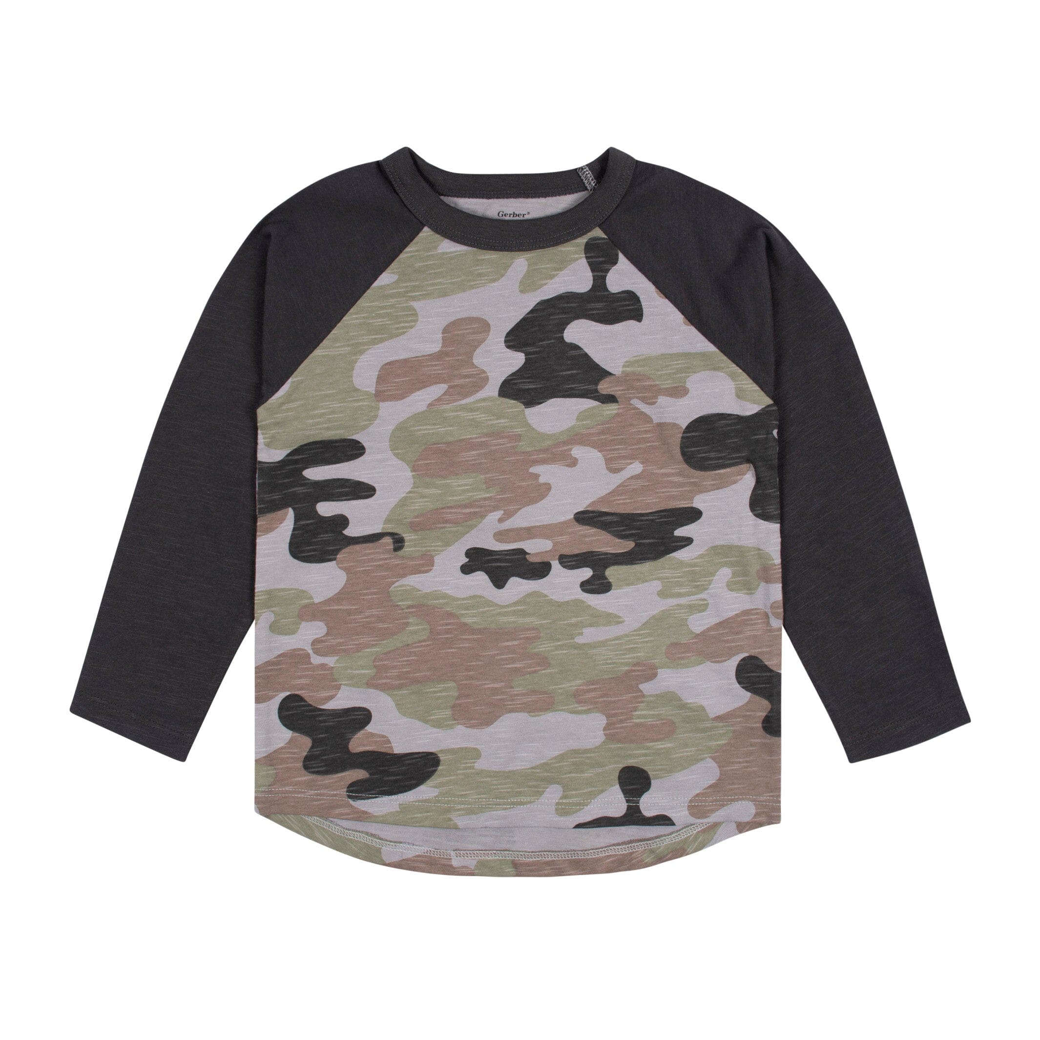 2-Pack Infant & Toddler Boys Green Camo Raglan Tees - Image 4